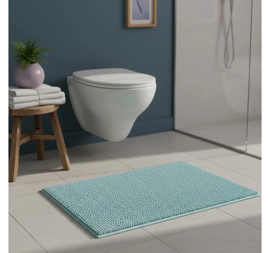 OTTO home Badematte Vanessa Chenille Blau Rutschfest