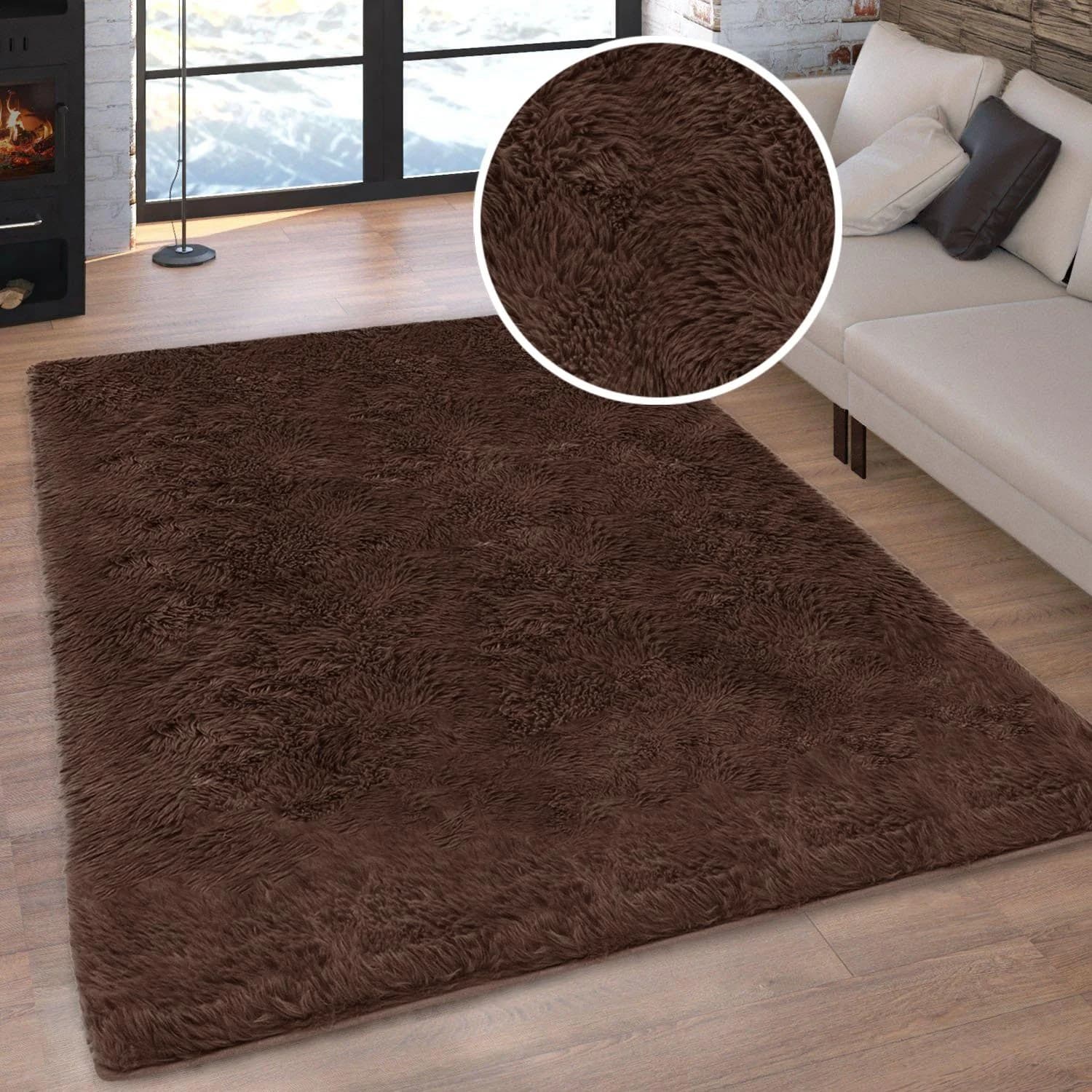 OTTO HOME Hochflor-Teppich Silky Braun 80x150 cm