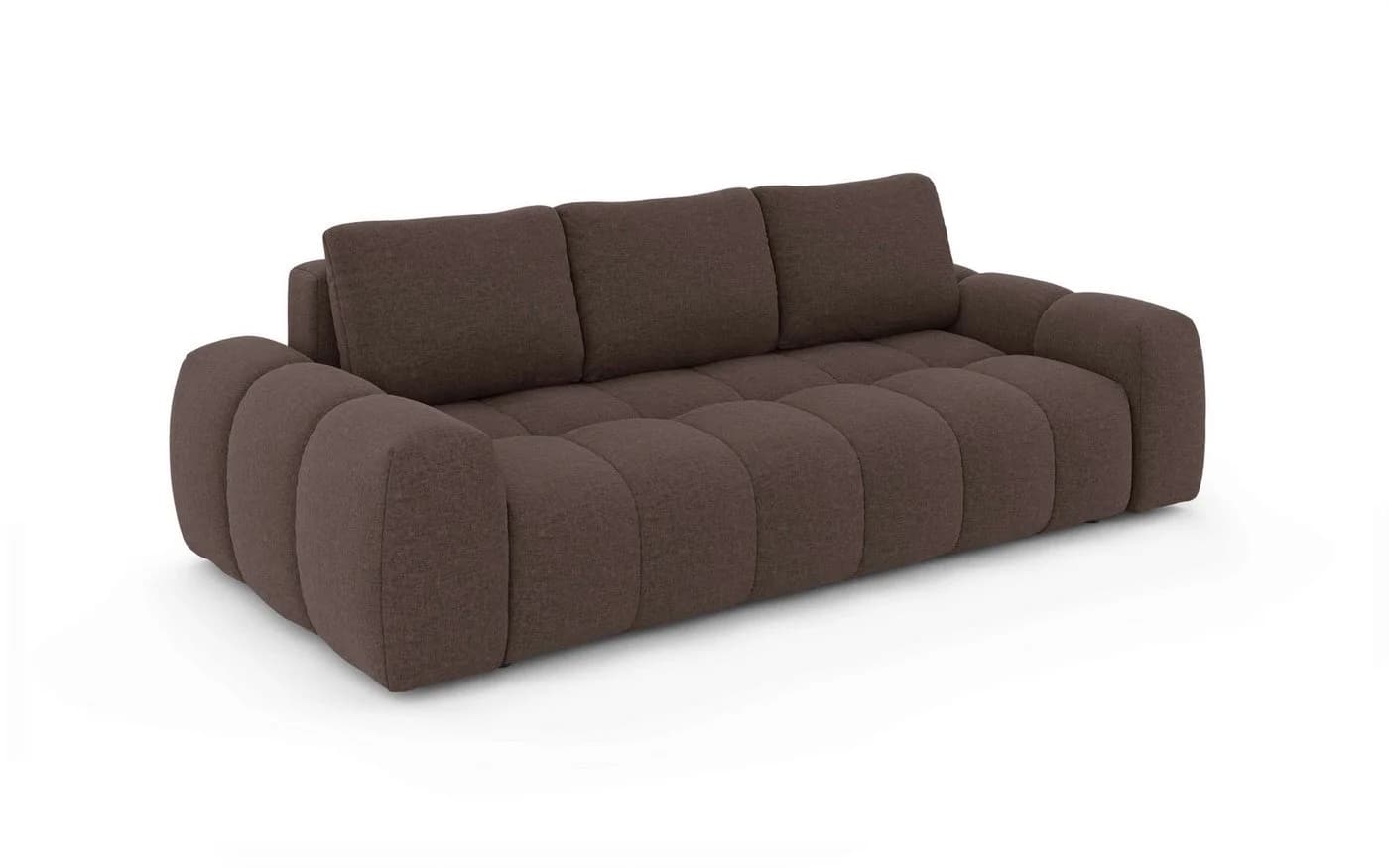 3-Sitzer OTTO HOME AZITA Sofa Braun Wellenunterfederung