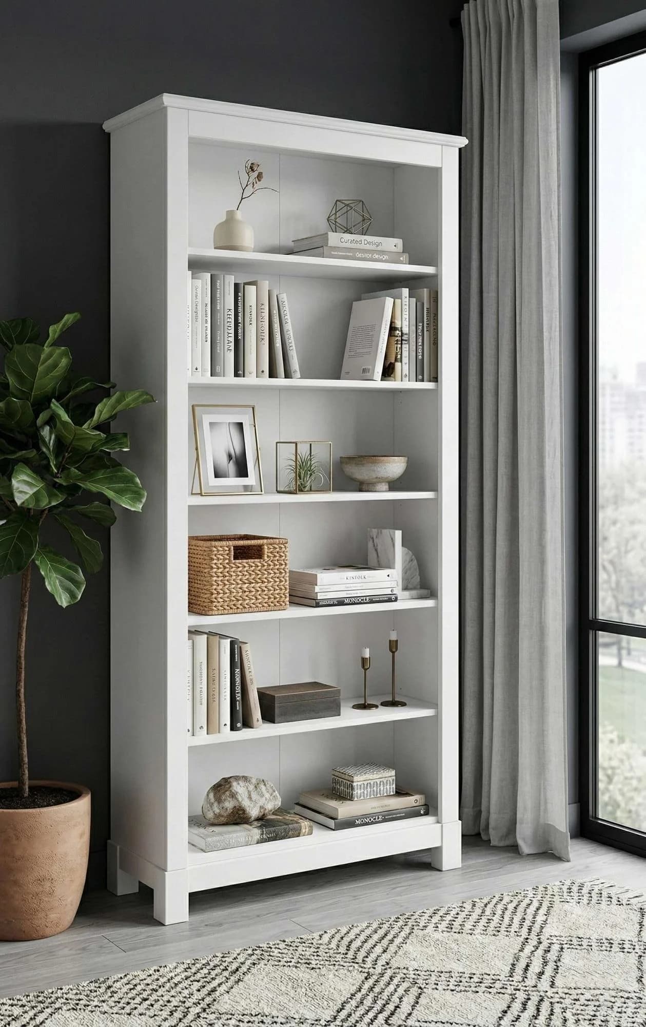 OTTO HOME Bücherregal Rauna Weiß Massivholz Kiefer