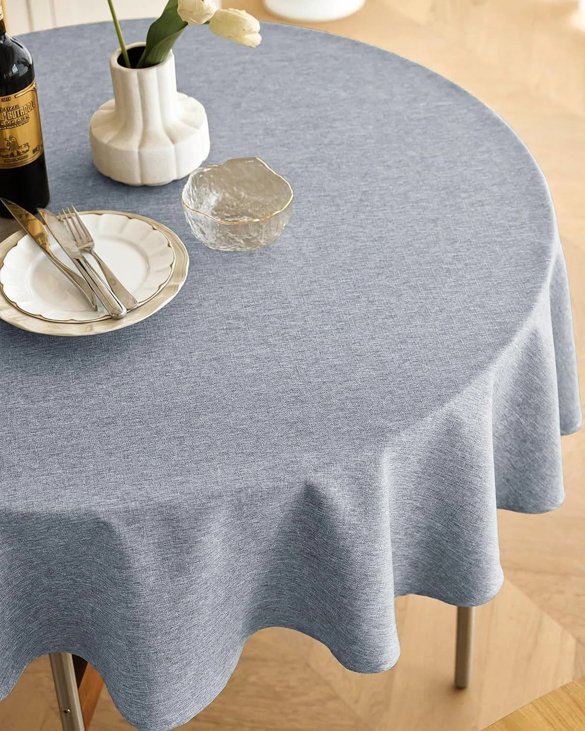 Tischdecke OTTO HOME Ozzie rund grau 140cm Polyester
