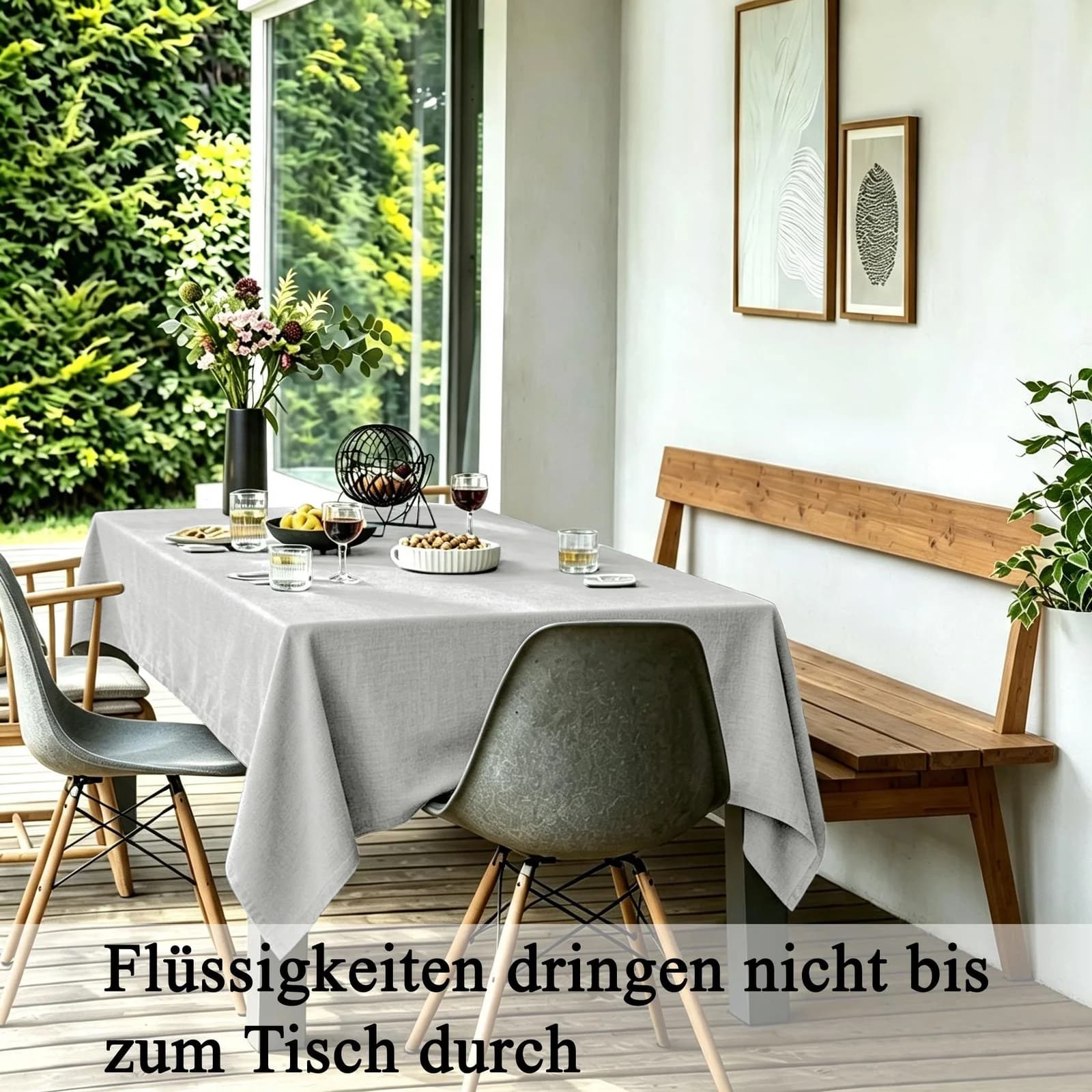 OTTO HOME Tischdecke Ozzie Sand Polyester Formstabil