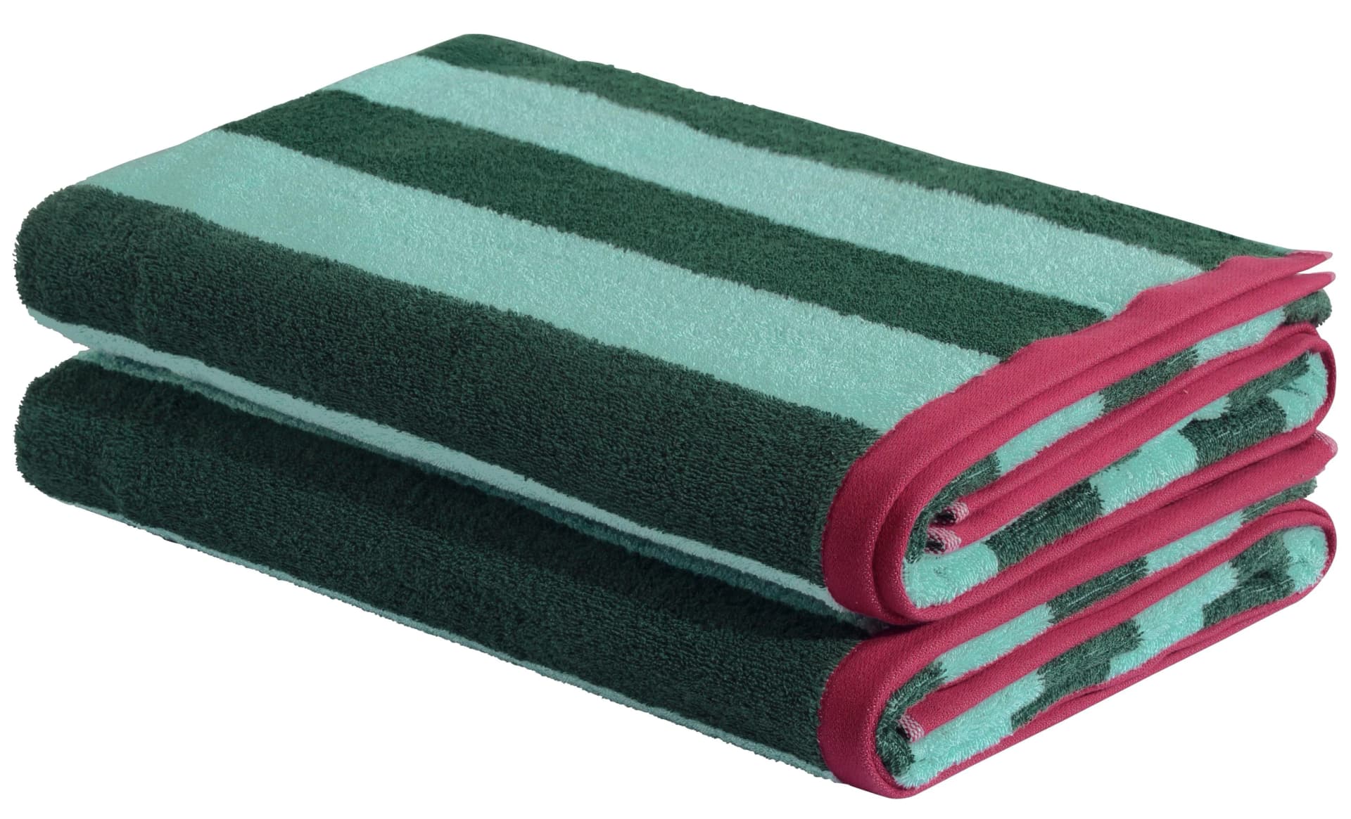 OTTO HOME Strandtuch Set Elenna Grün 100% Baumwolle Frottier