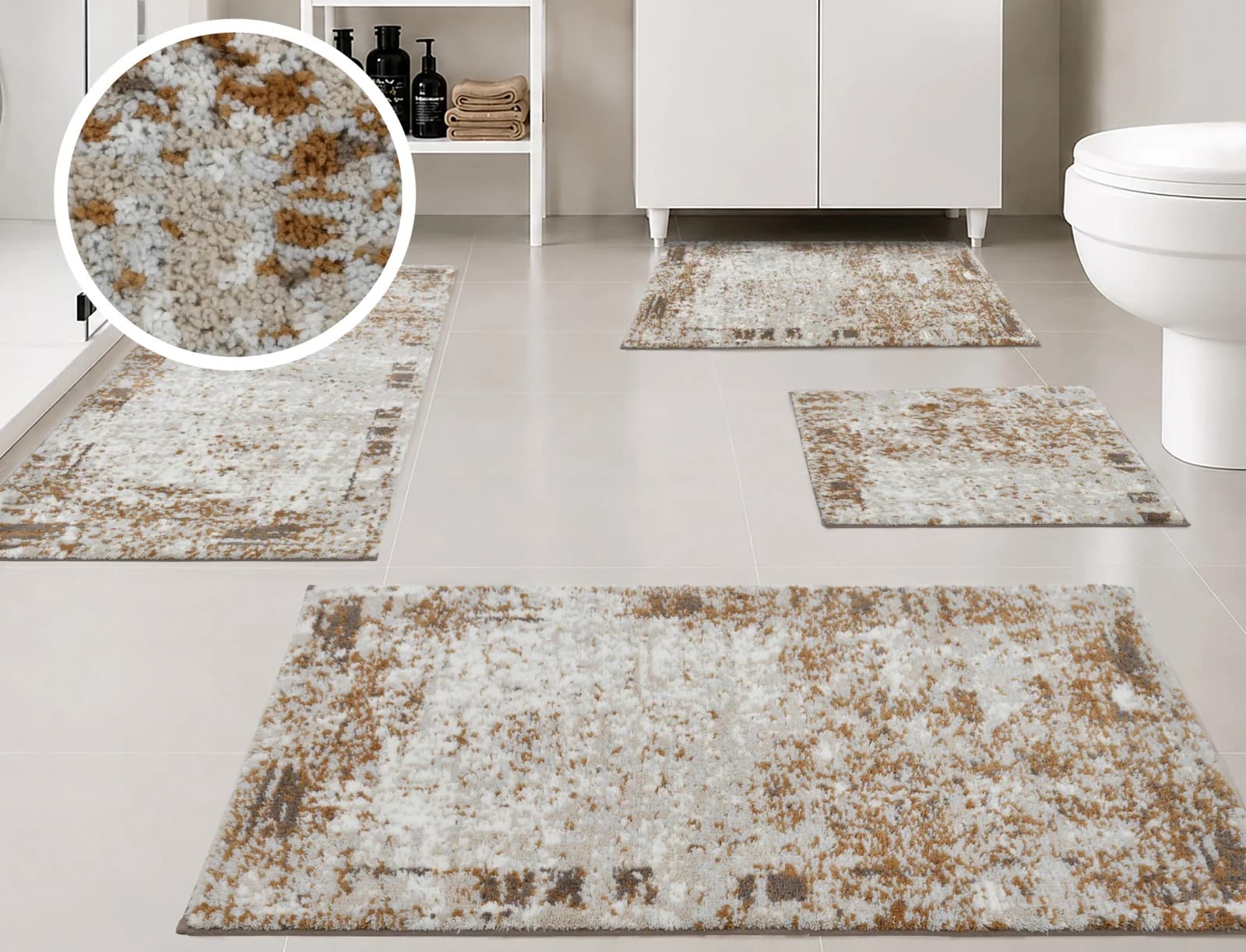 OTTO HOME Badematte Hamsa Braun Vintage Polyester