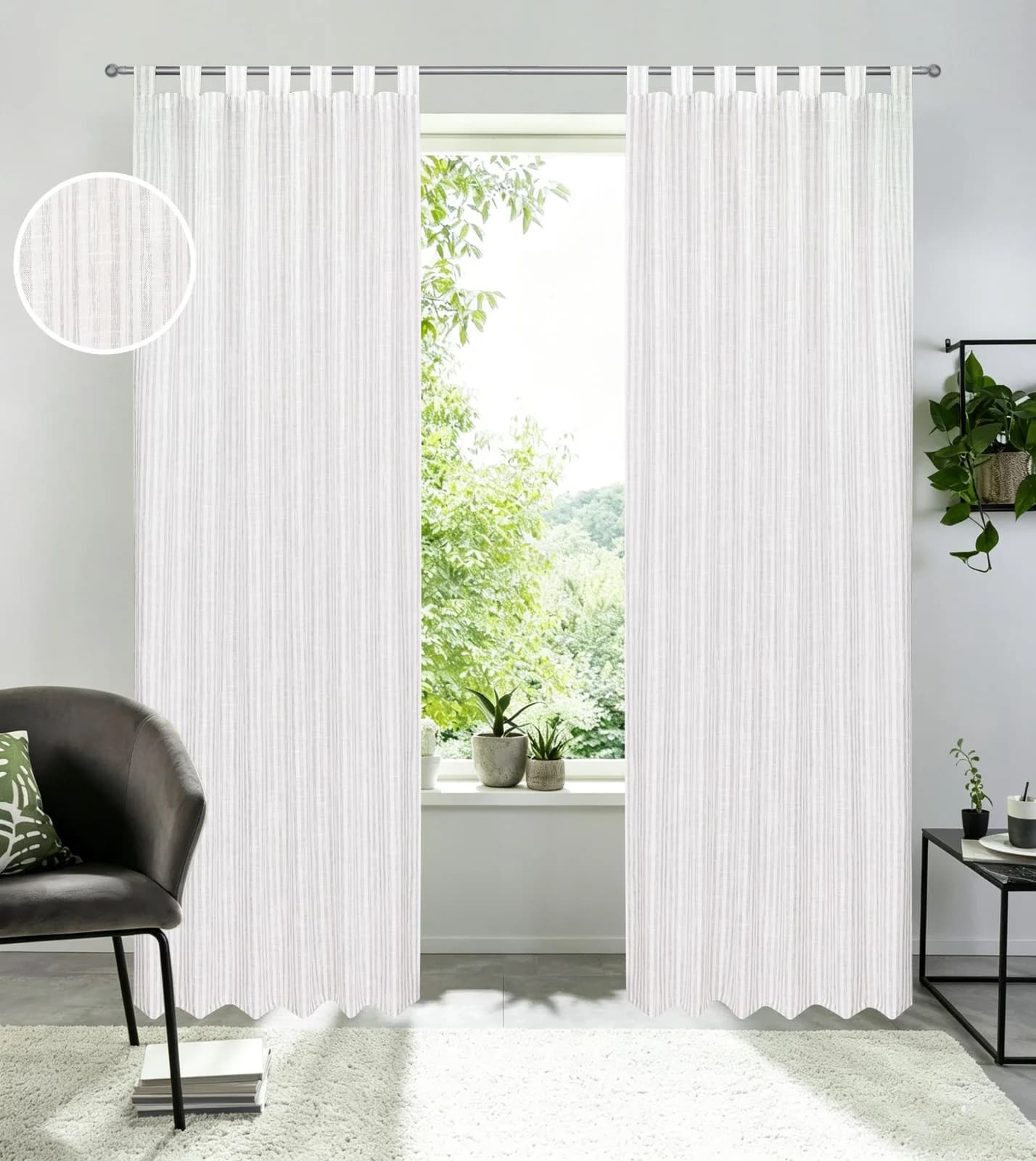 OTTO HOME Gardine Marric Taupe Polyester Schlaufenaufhängung