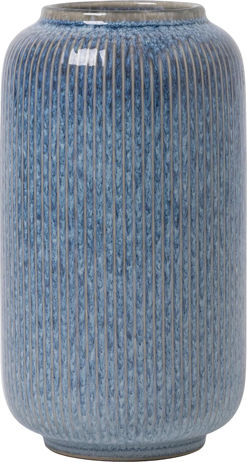 Tischvase OTTO HOME Ylvii Blau Glänzend Keramik