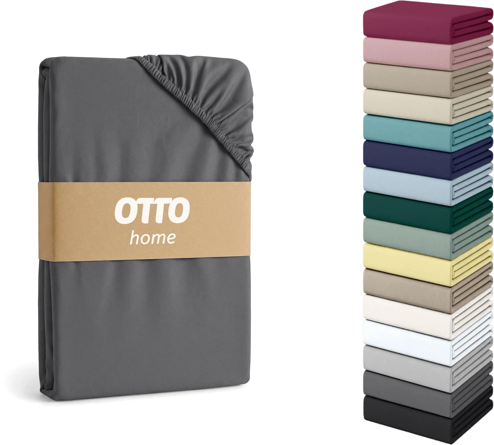 OTTO HOME Spannbettlaken Topper COMFORT Jersey Anthrazit