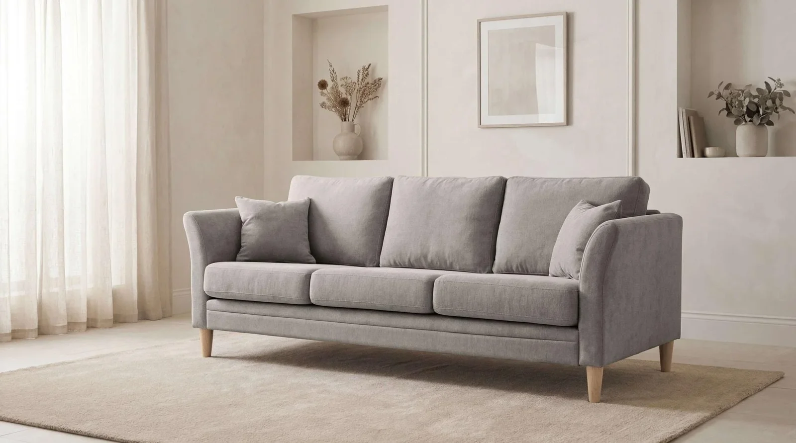 Home Affaire Arellano 3-Sitzer Sofa Chenille Latte
