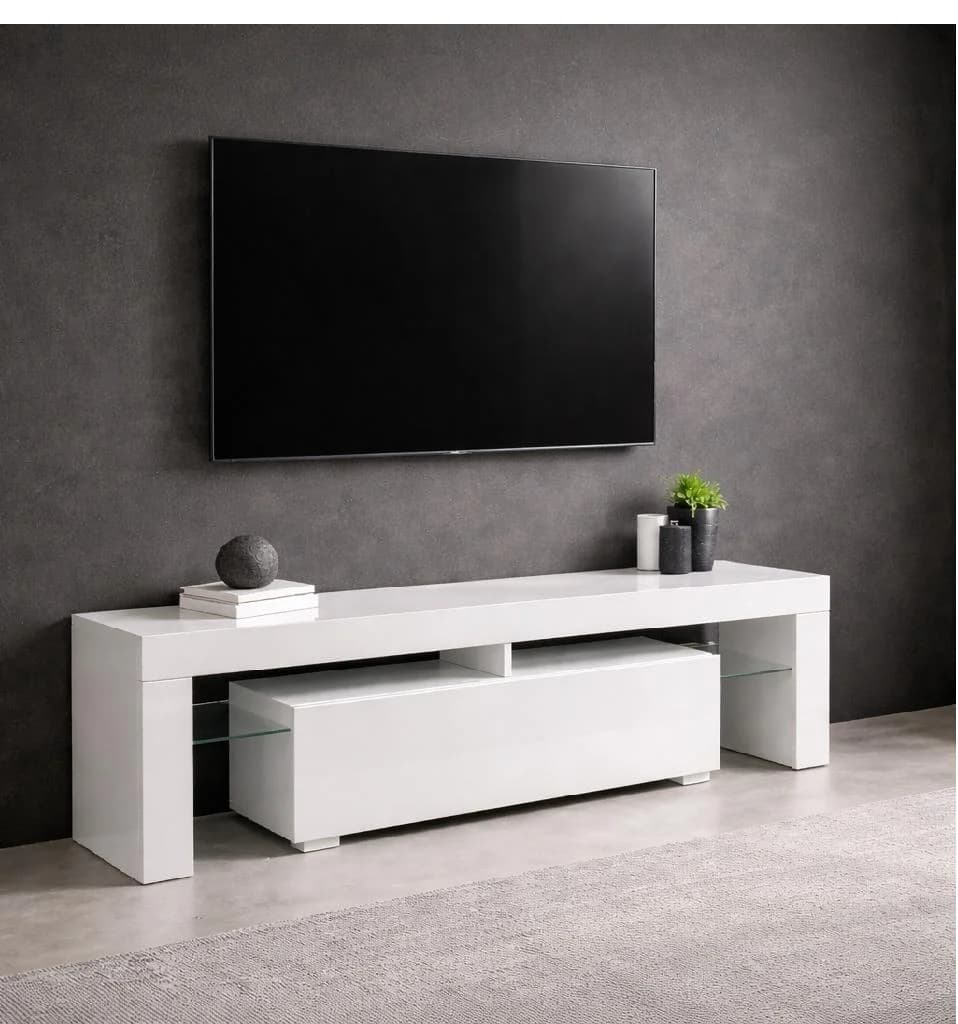 OTTO HOME Monica Lowboard TV-Board Weiß Hochglanz Push-to-Open