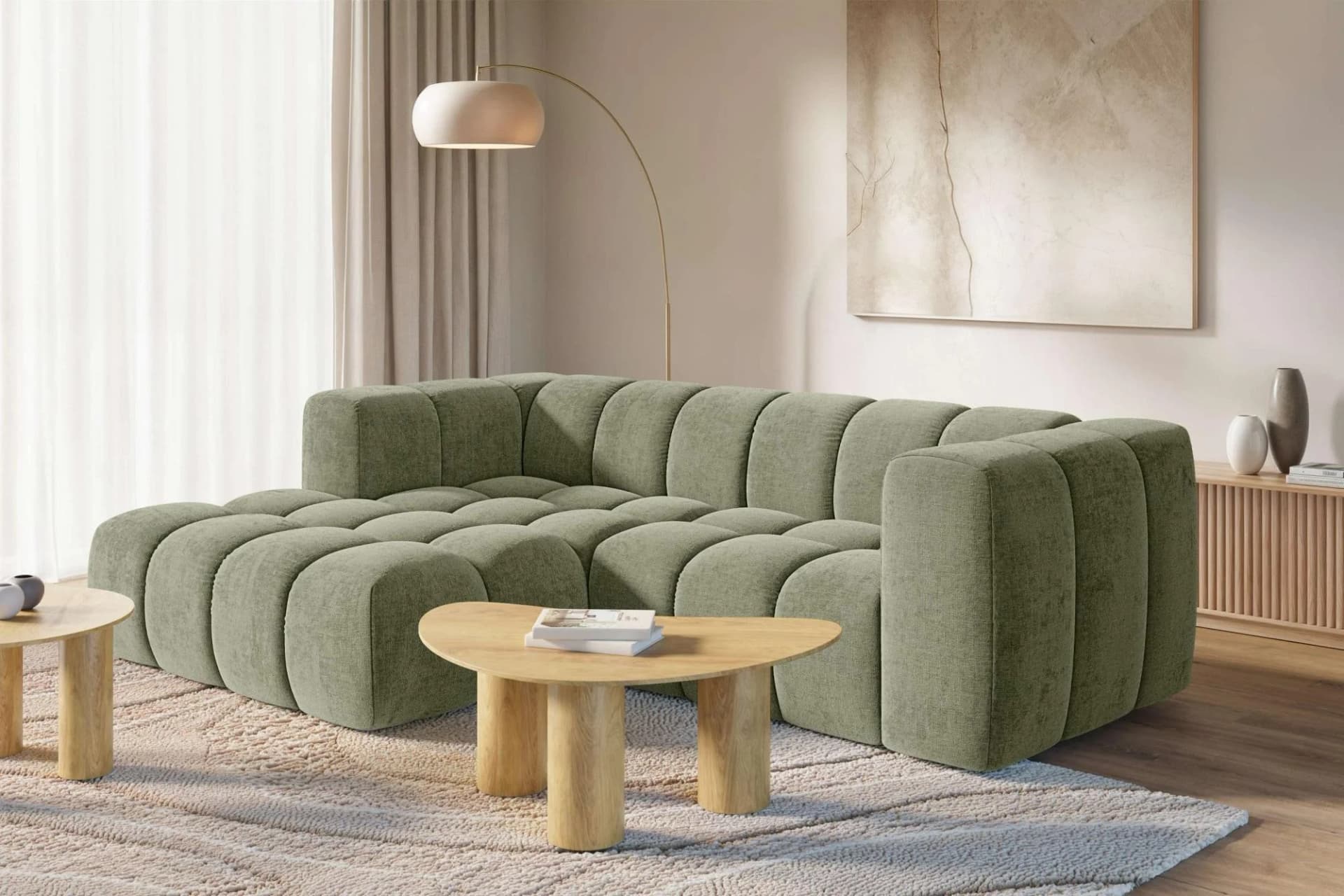 HOMSY BY ANA JOHNSON BOUBELLE Ecksofa L-Form Grün