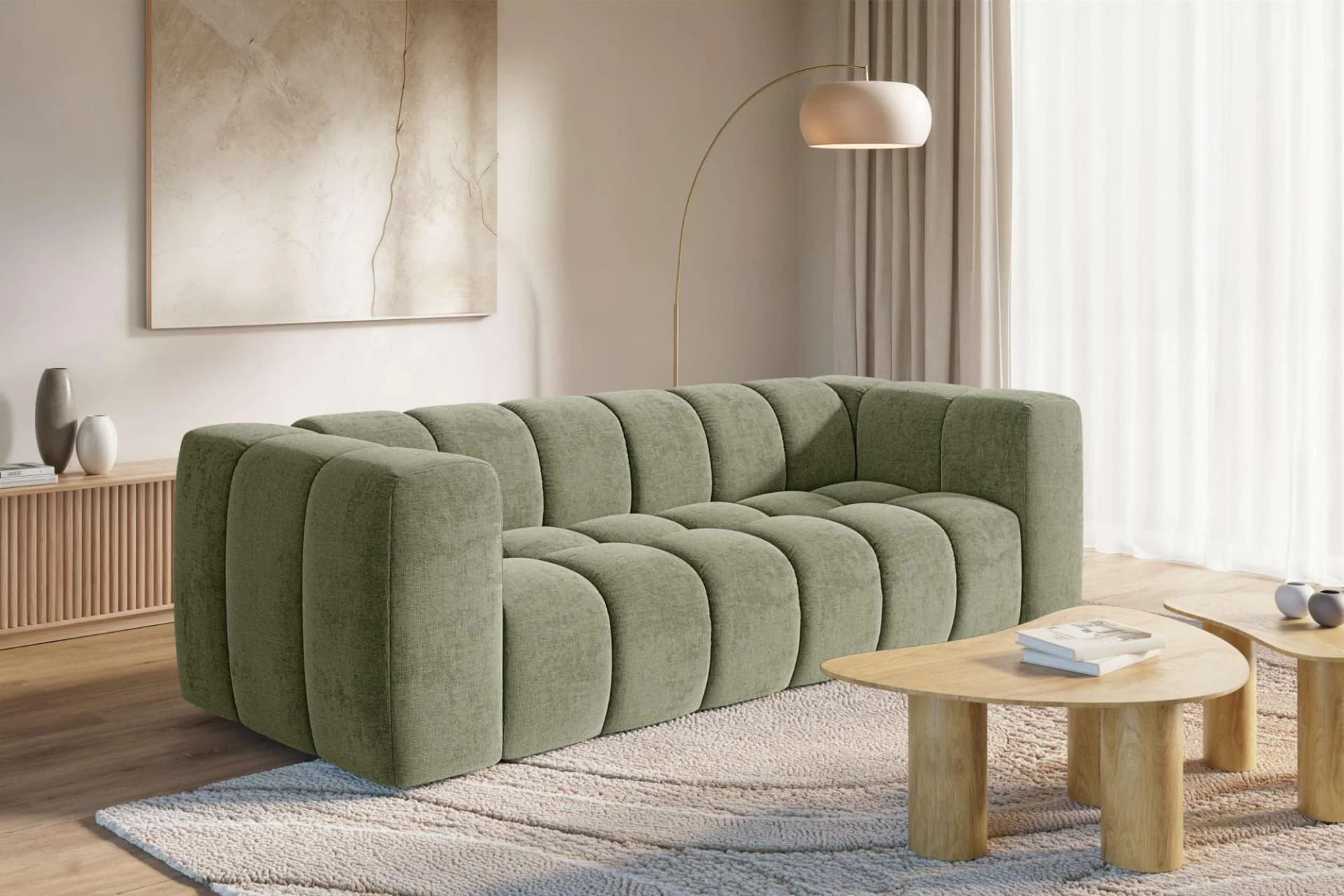 Big-Sofa HOMSY BY ANA JOHNSON BOUBELLE 4-Sitzer Grün