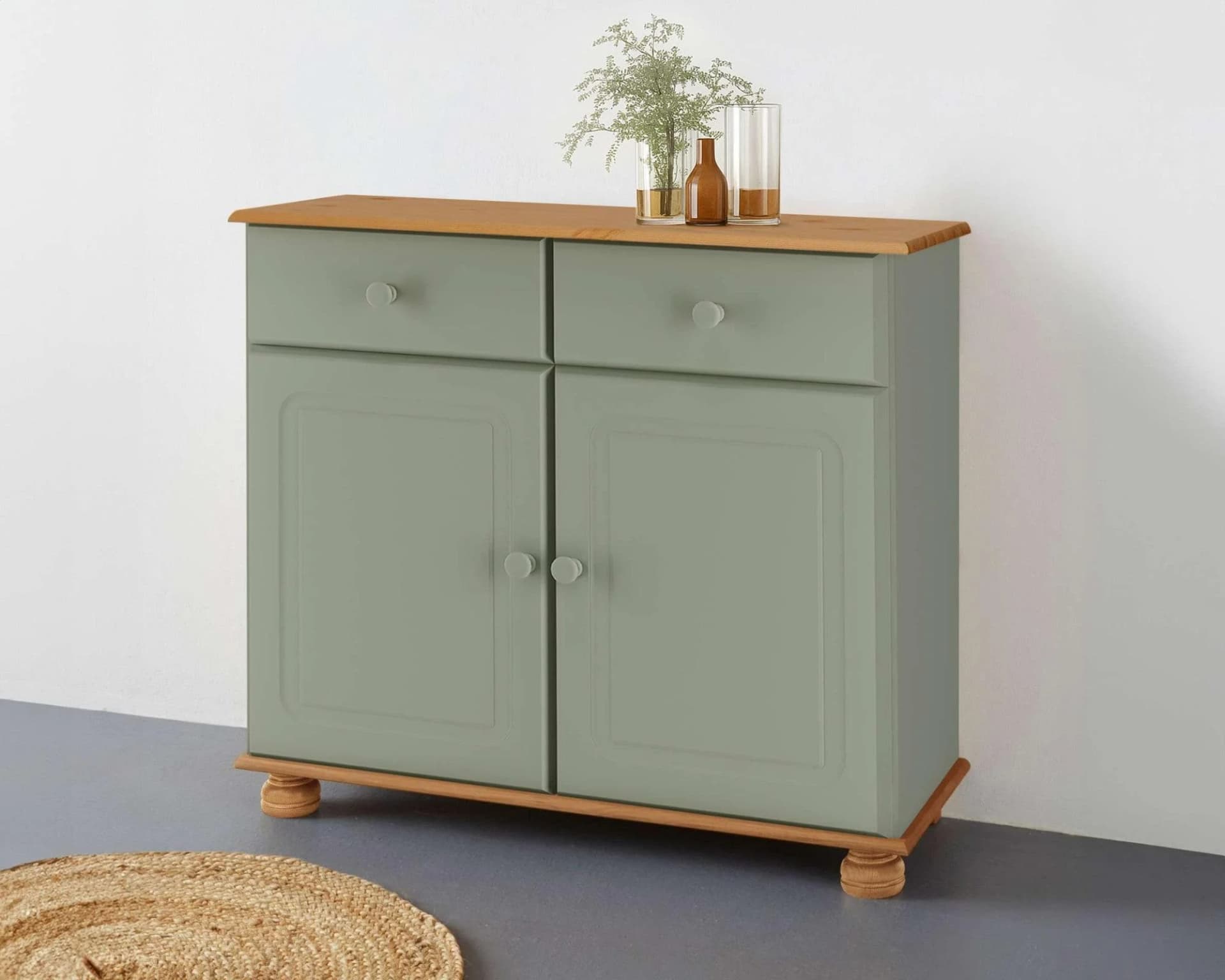 OTTO HOME Sideboard Mette Salbeigrün Massivholz