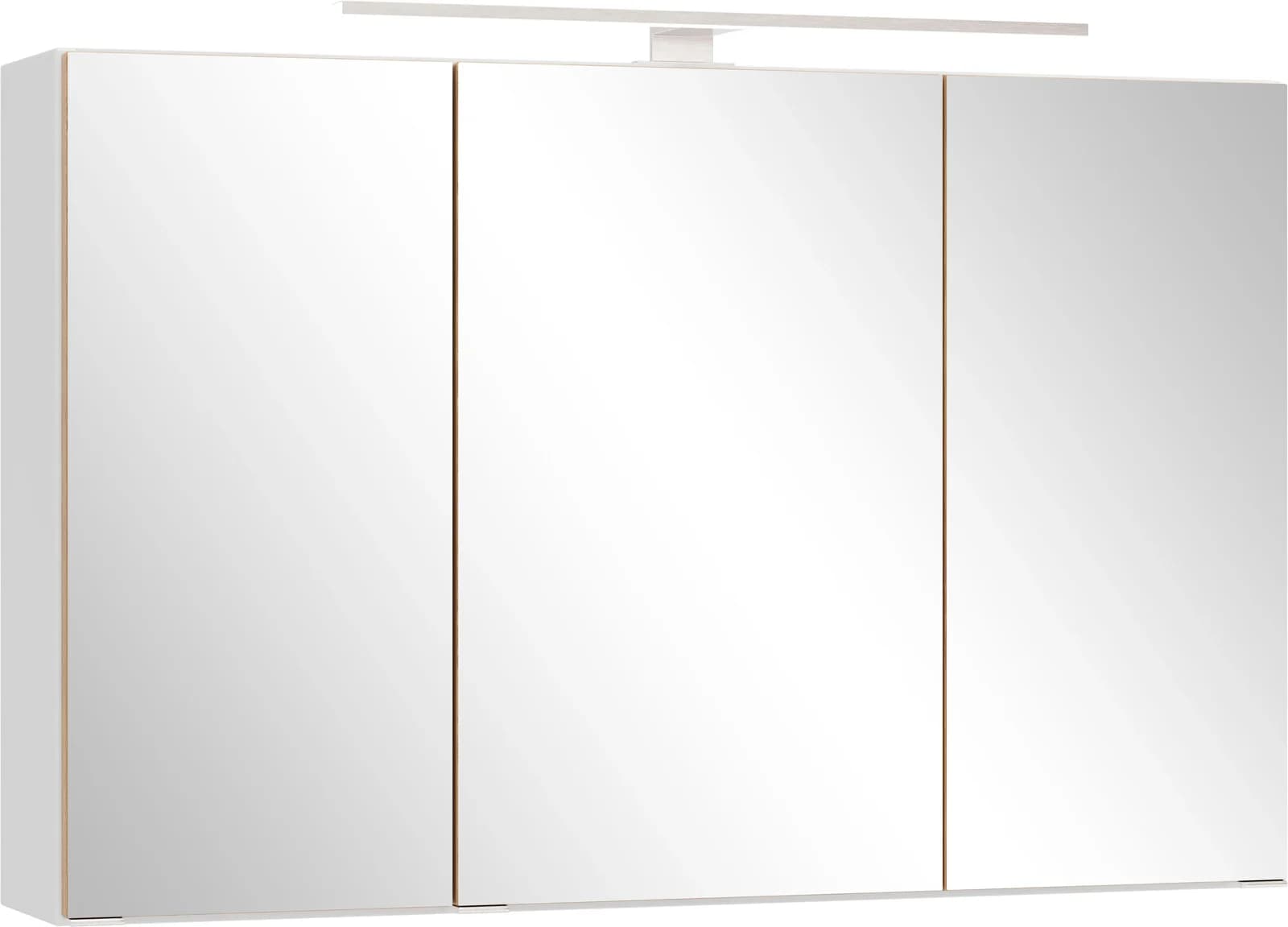 WELLTIME Spiegelschrank TRIENT 3D mit LED matt weiß