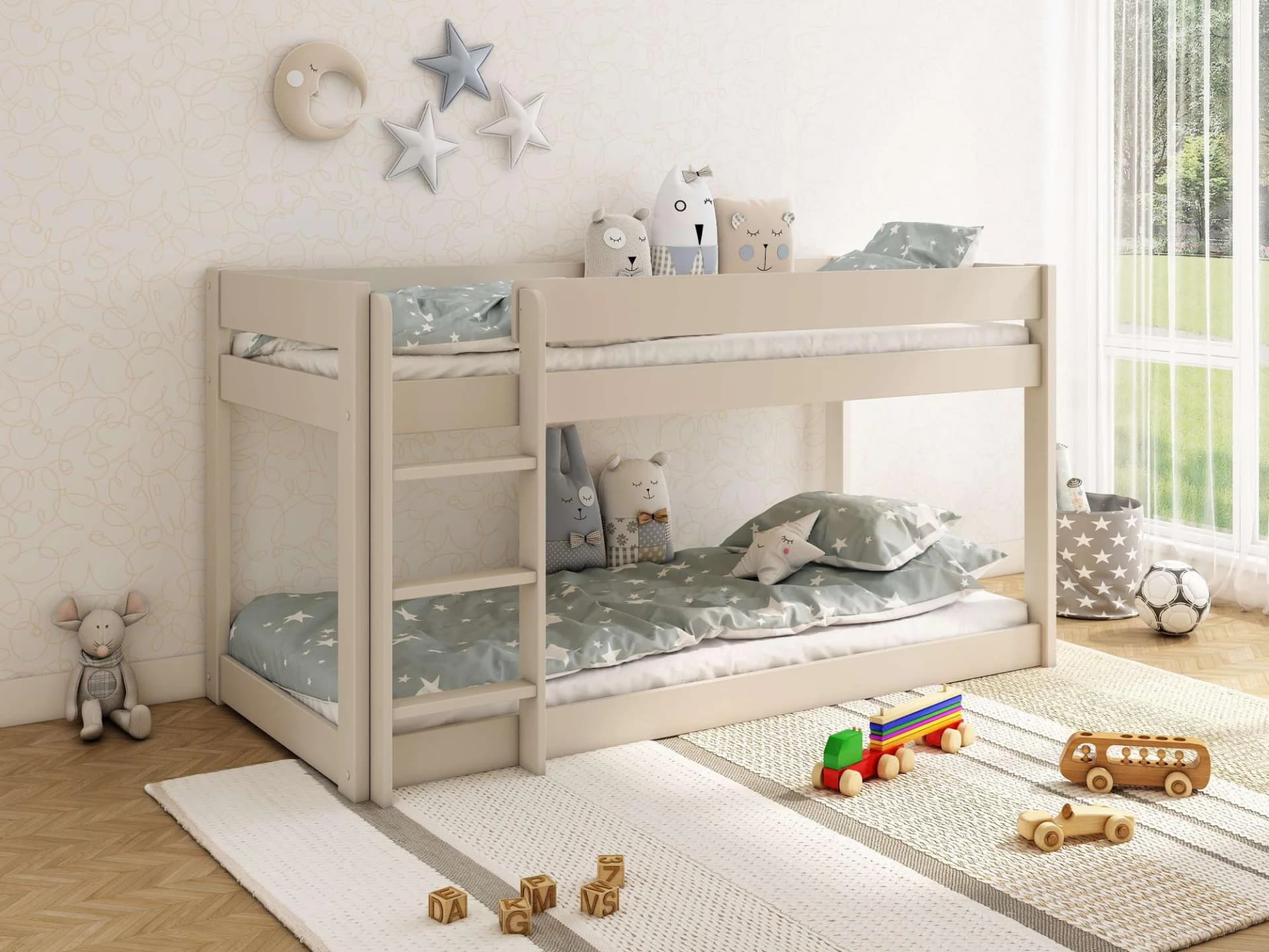 OTTO HOME Kinderbett Robin Etagenbett Massivholz Beige