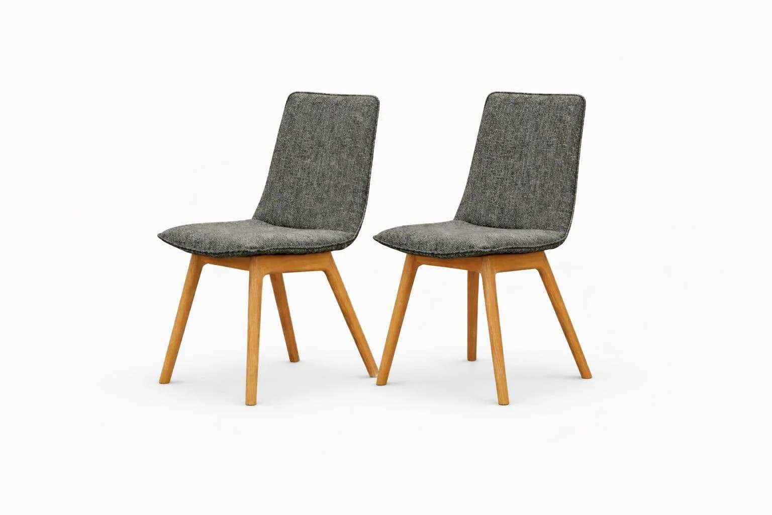 OTTO HOME Ramon 4-Fußstuhl 2er Set Eiche Natur Graugrün