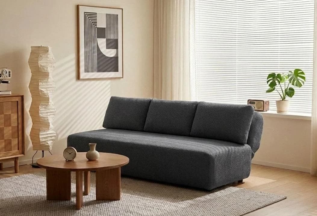 LeGer Home Schlafsofa YLLIA 3-Sitzer anthrazit mit verstellbarer Rückenlehne
