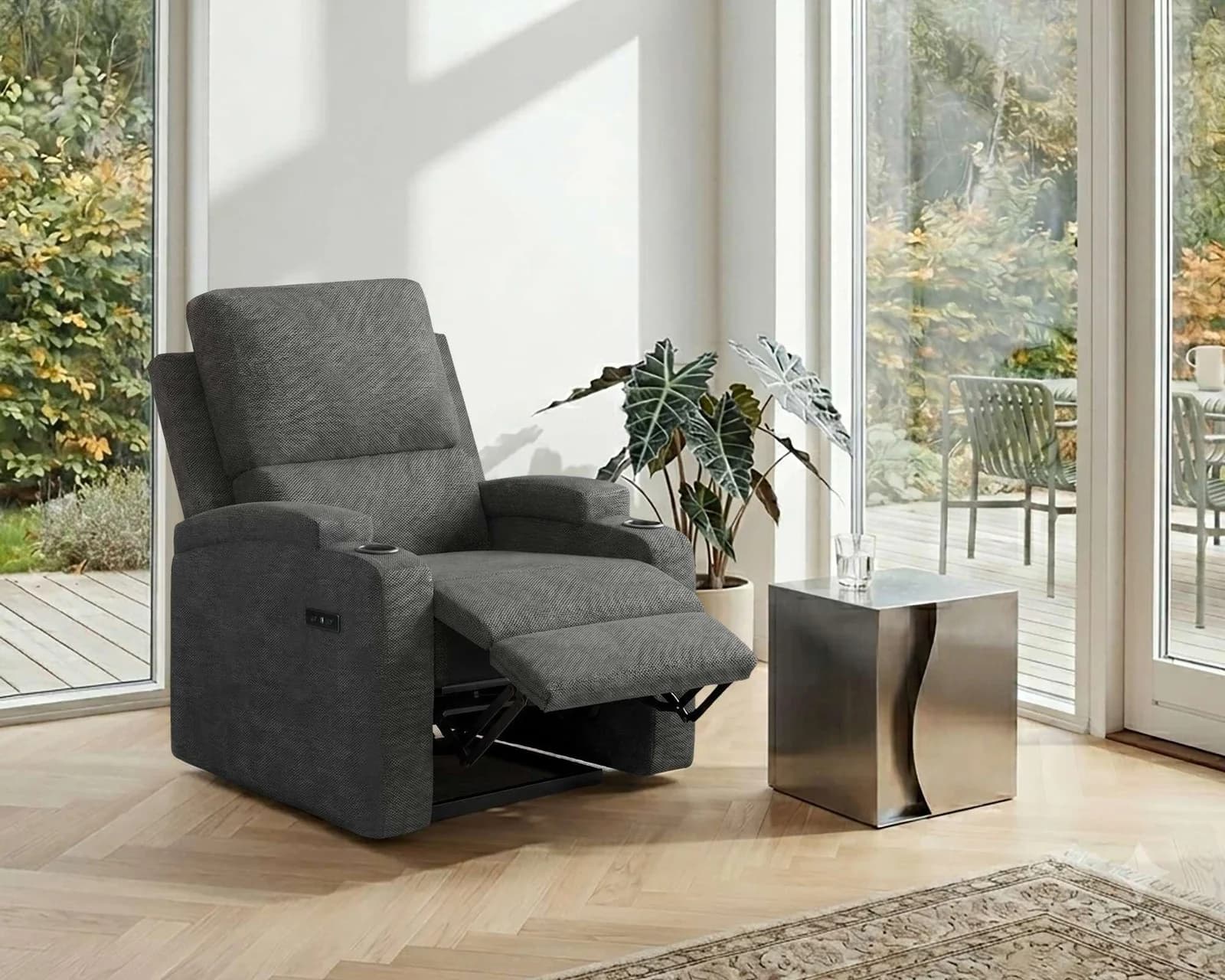 OTTO HOME Relaxsessel NAPORI anthrazit mit elektrischer Relaxfunktion