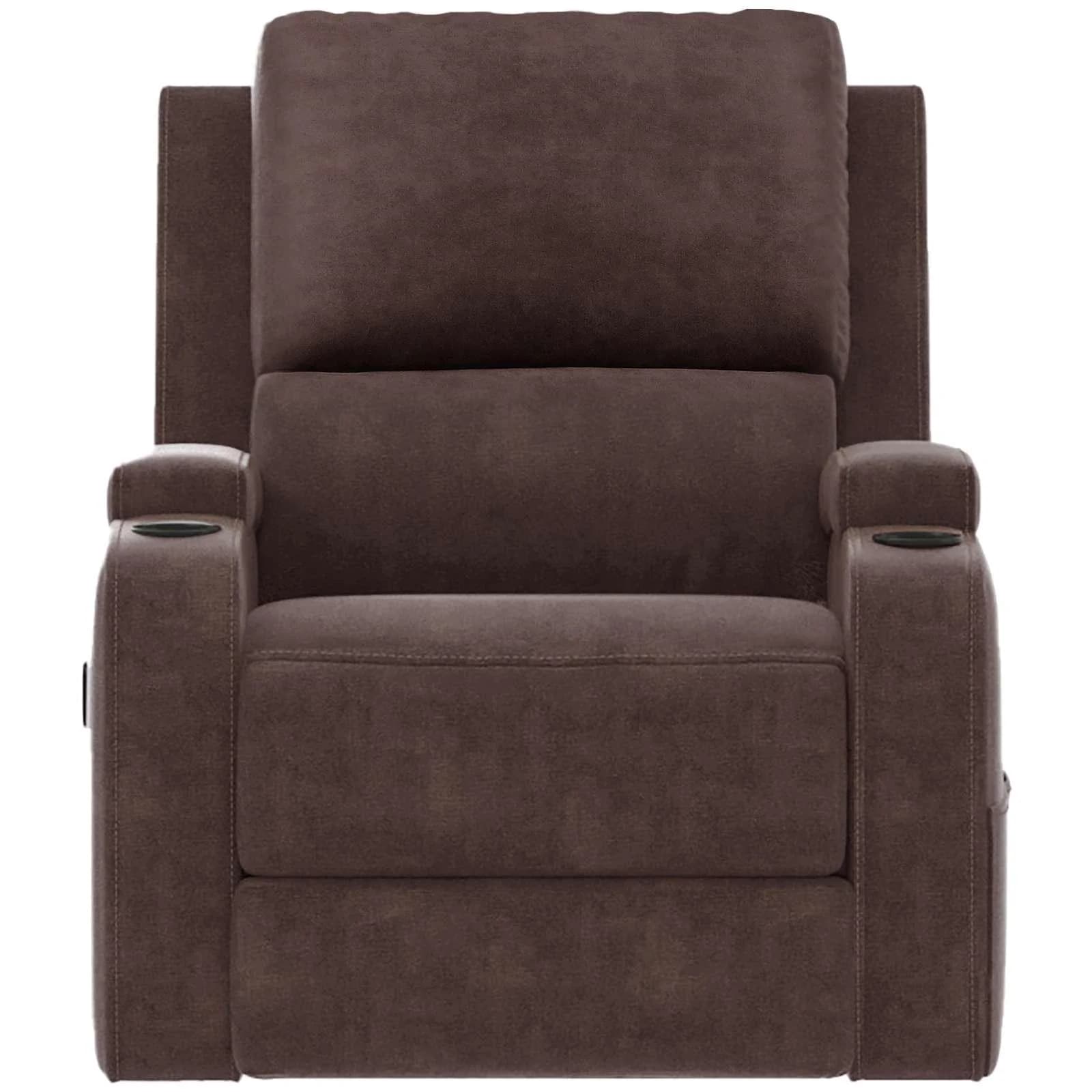 OTTO HOME Relaxsessel NAPORI Microfaser Elektrisch dunkelbraun