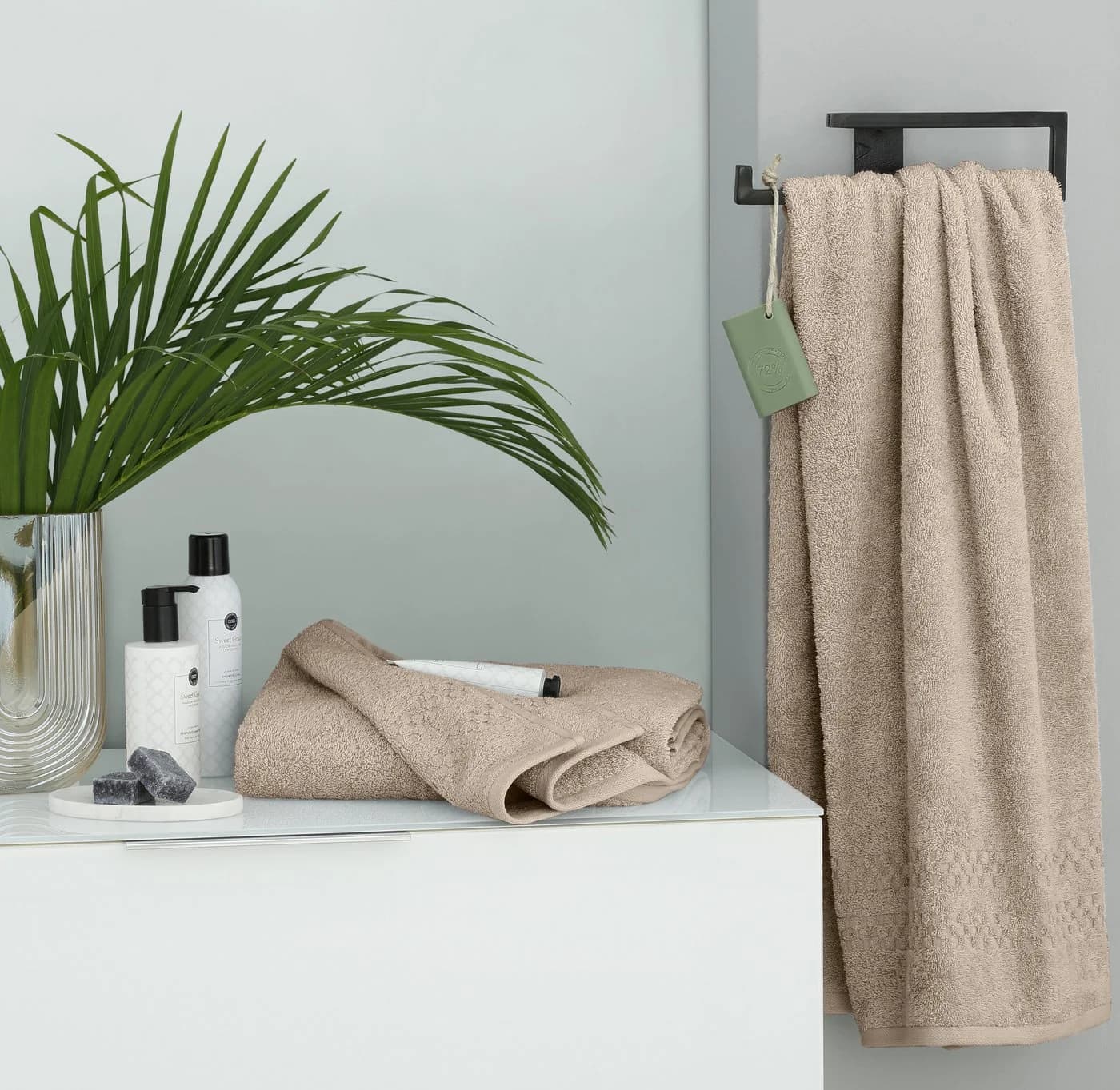 OTTO home Duschtücher Regona 70x140cm Braun 500g/m² Frottier Set 2tlg
