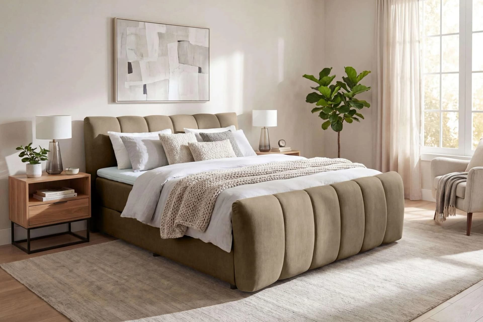 OTTO HOME Dora Boxbett 160x200 cm mit Bettkasten und Topper