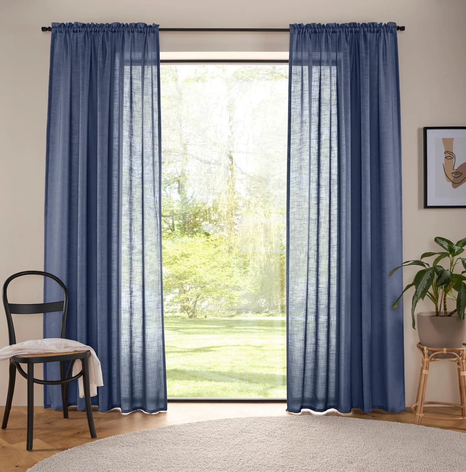 LeGer Home by Lena Gercke Gardine Marusha Graublau Polyester