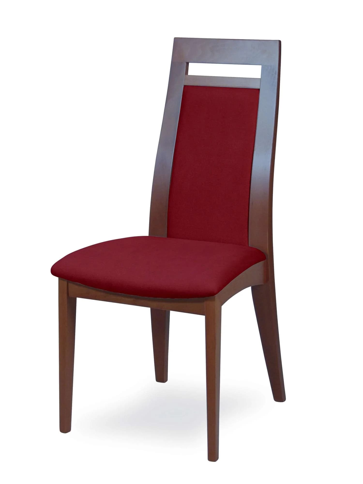 HOME AFFAIRE Esszimmerstuhl CLIO Nuss/Bordeaux Massivholz gepolstert