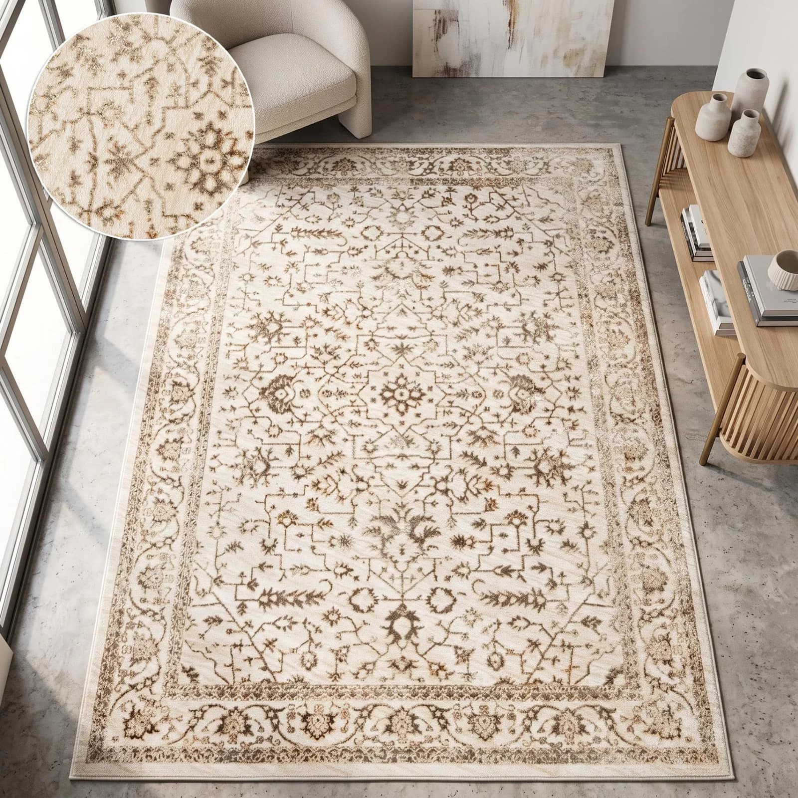 OTTO HOME Teppich Amira Orientalisch Beige Kunstfaser