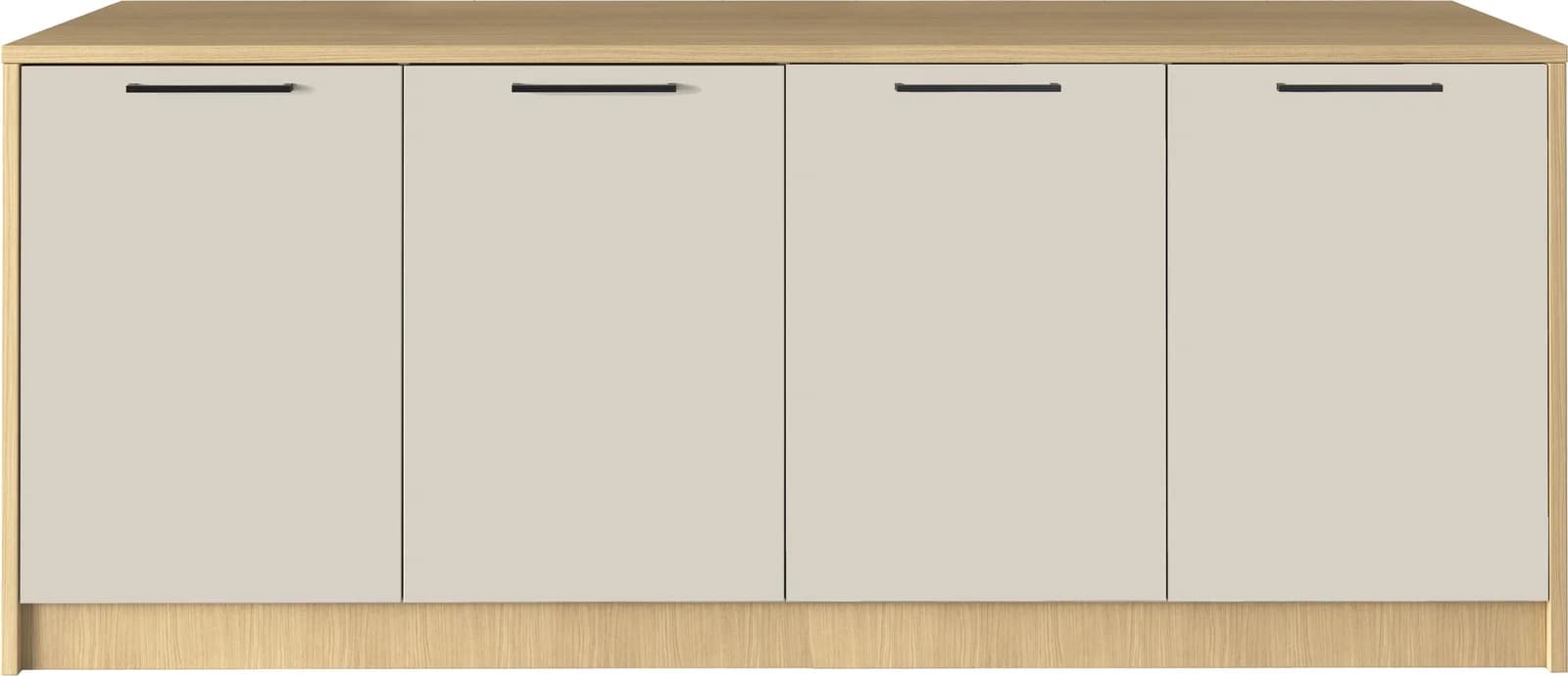Kücheninsel KS-Luna beige Eichefarben Chopin 225cm