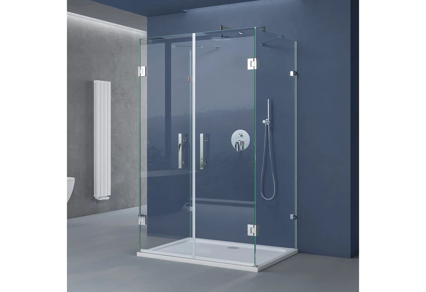 doporro Duschkabine U-Form Duschwand 8mm ESG-Sicherheitsglas