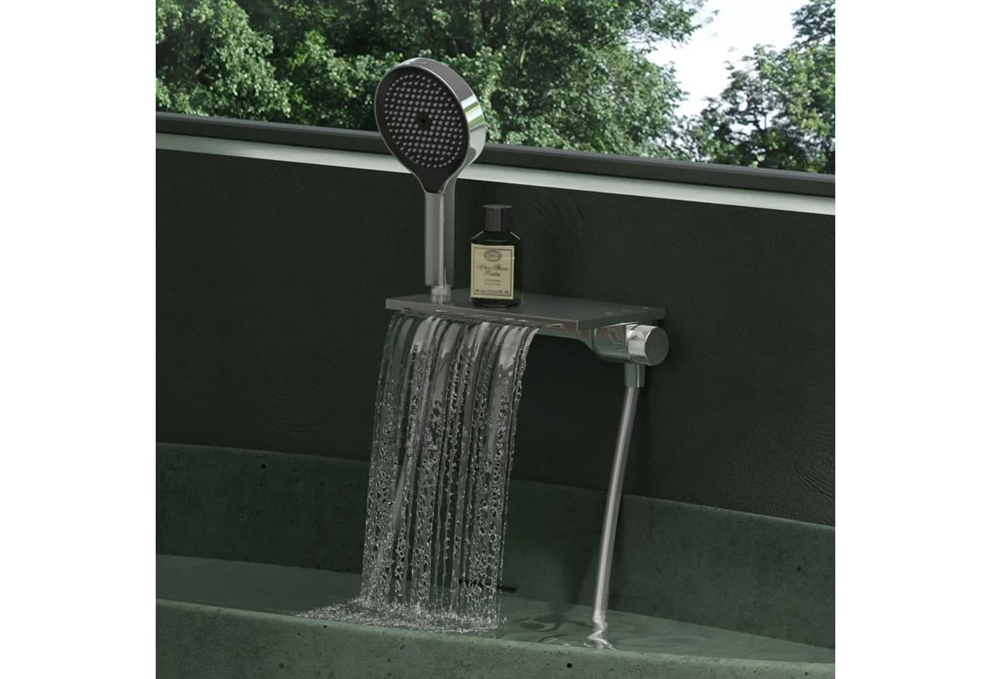 Mai & Mai Wannenarmatur DSN-401 Silber 5 Strahlarten Messing