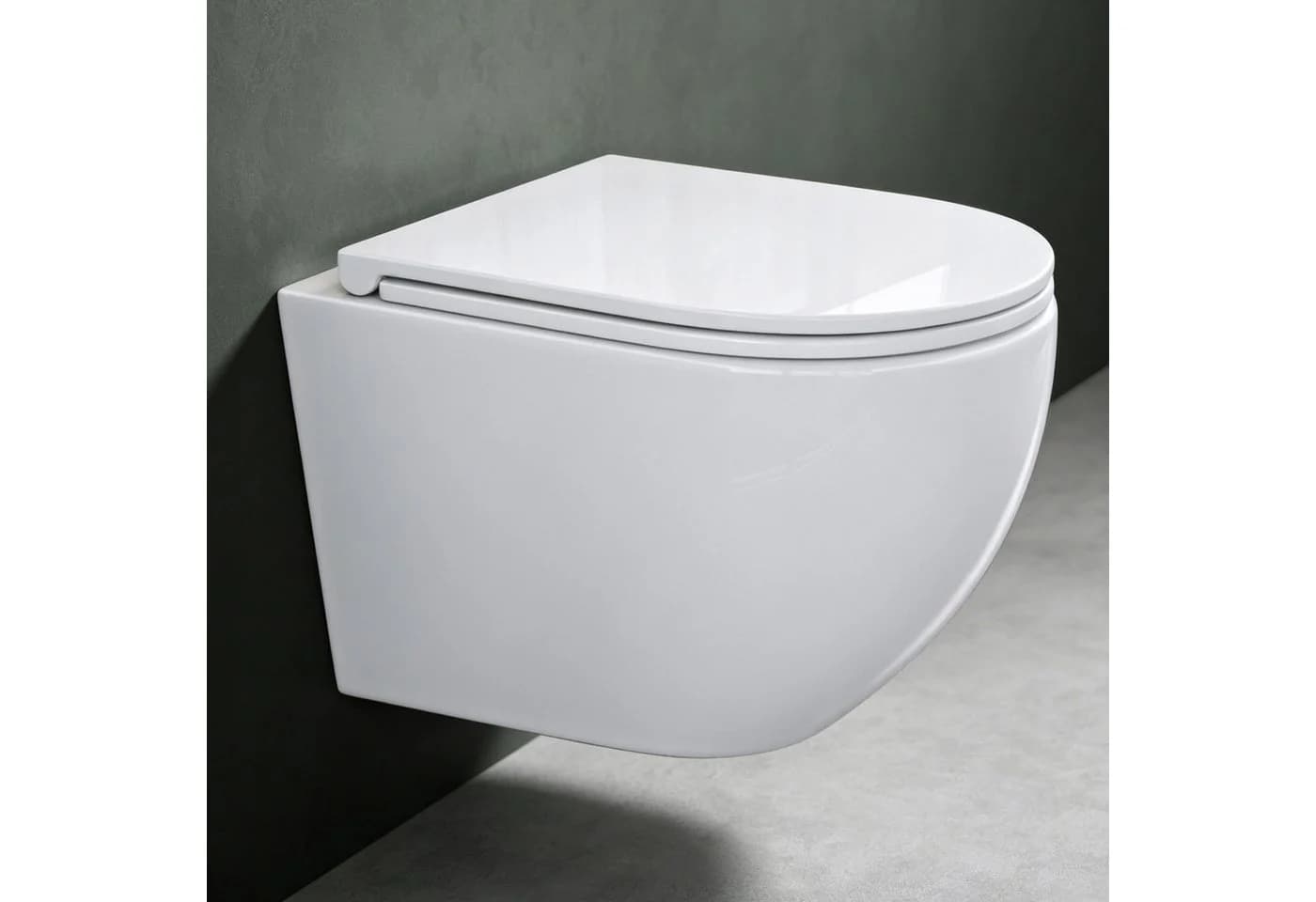 Mai & Mai Hänge-WC spülrandlos mit Softclose-Sitz weiß