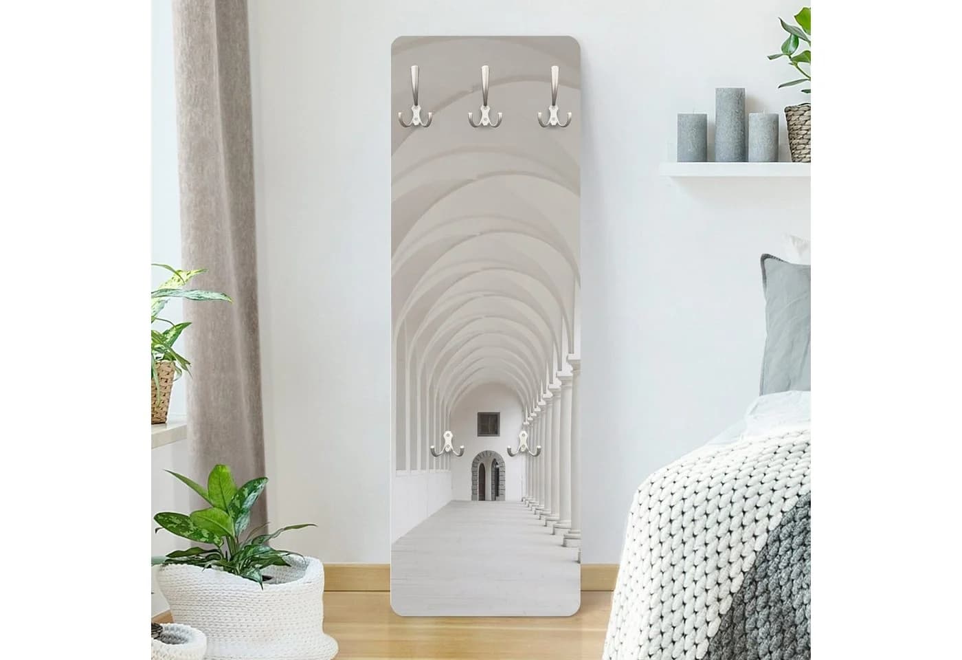 Bilderdepot24 Garderobenpaneel 3D Skyline Beige