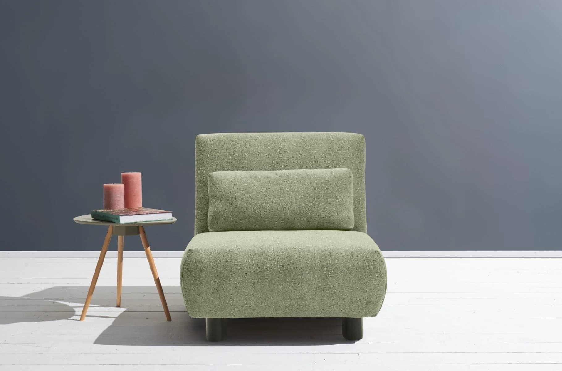 Schlafsofa ELL + ELL Minou Hellgrün Kaltschaum