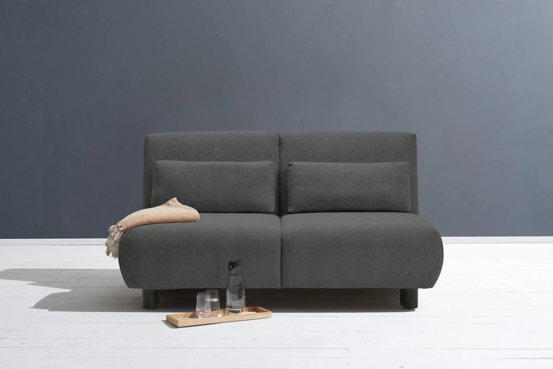 Schlafsofa ELL + ELL "Minou" Dunkelgrau Kaltschaum