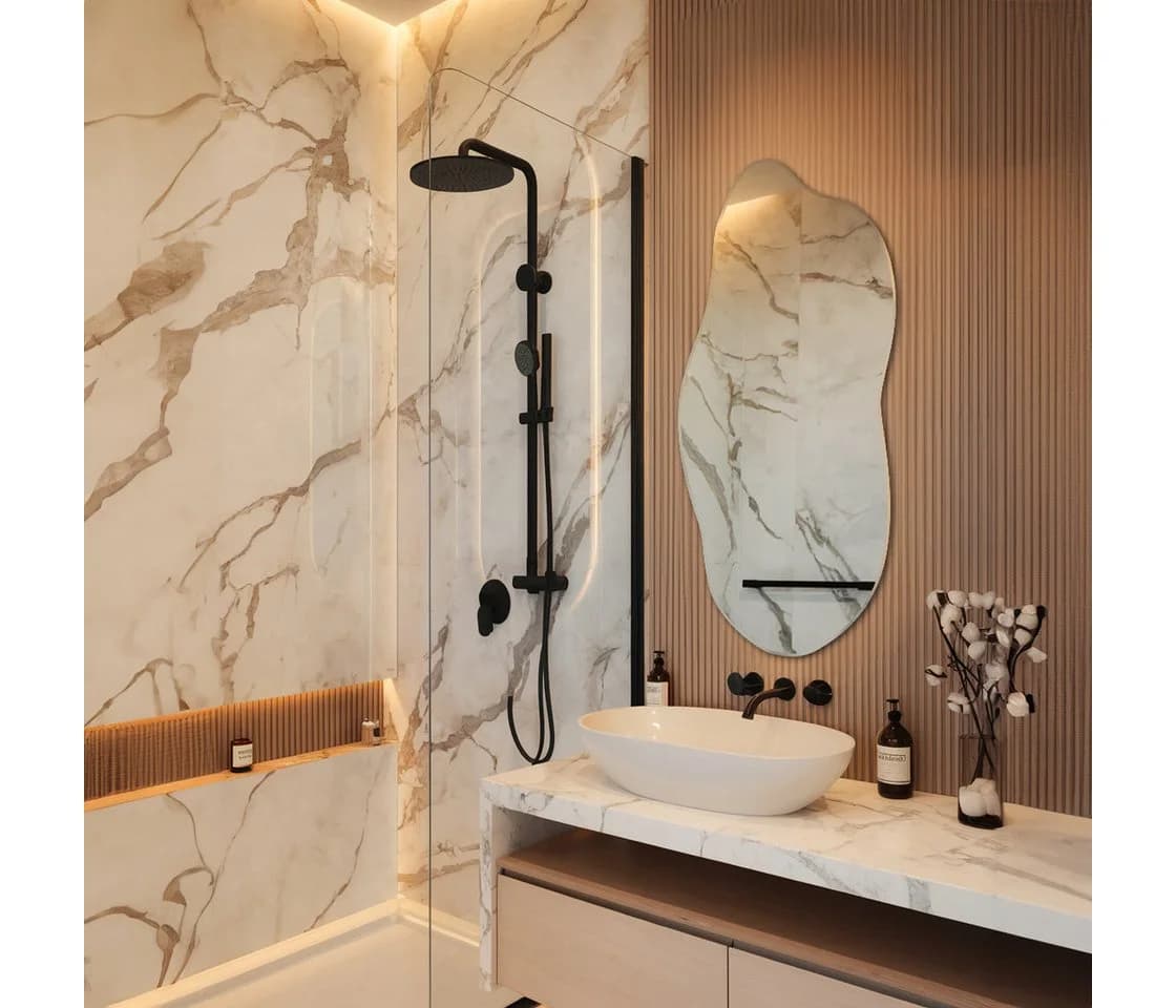 Tulup Dekospiegel Unregelmäßig Modern Wandspiegel Glas