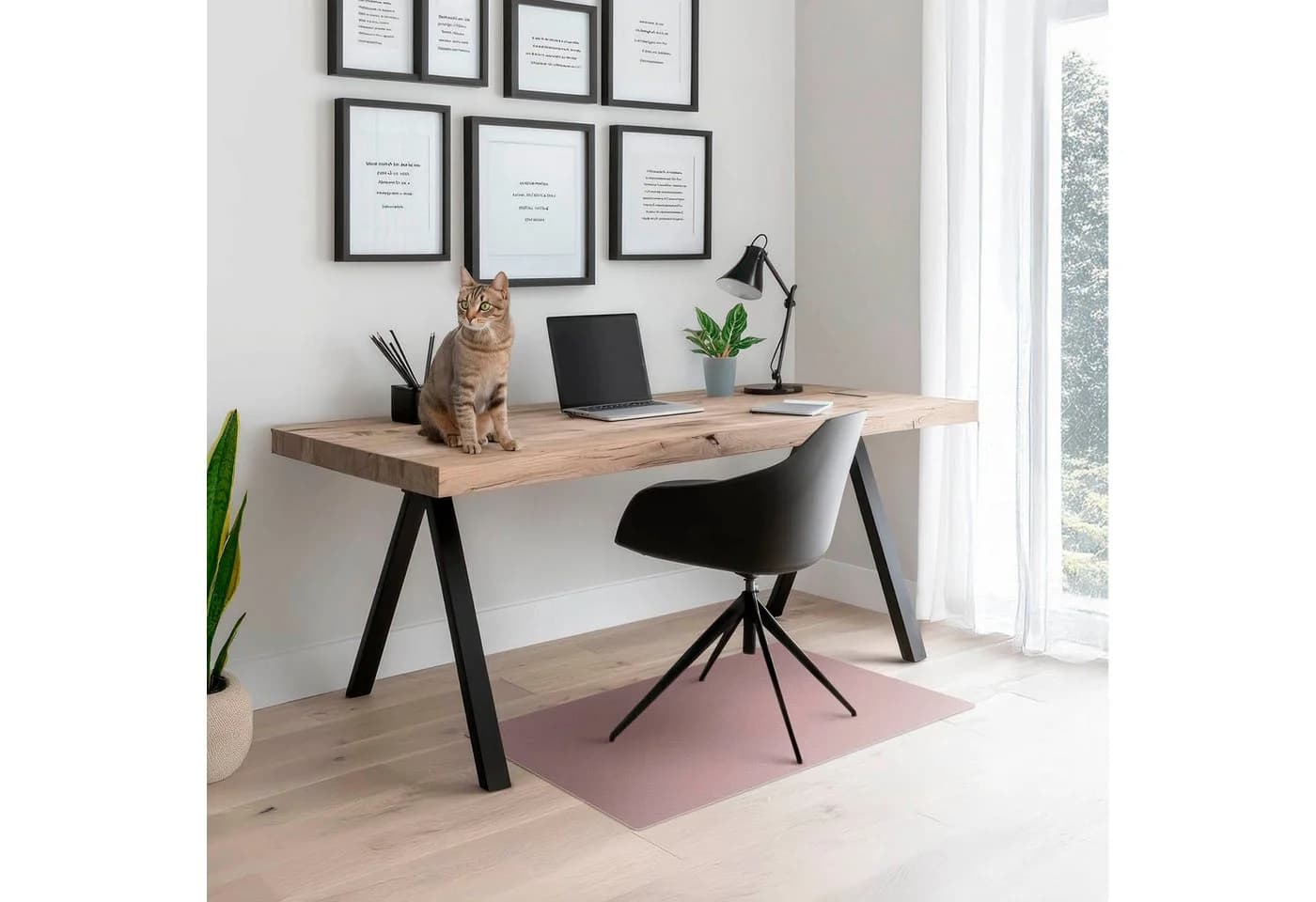 Tulup Bodenschutzmatte Rosa Vinyl