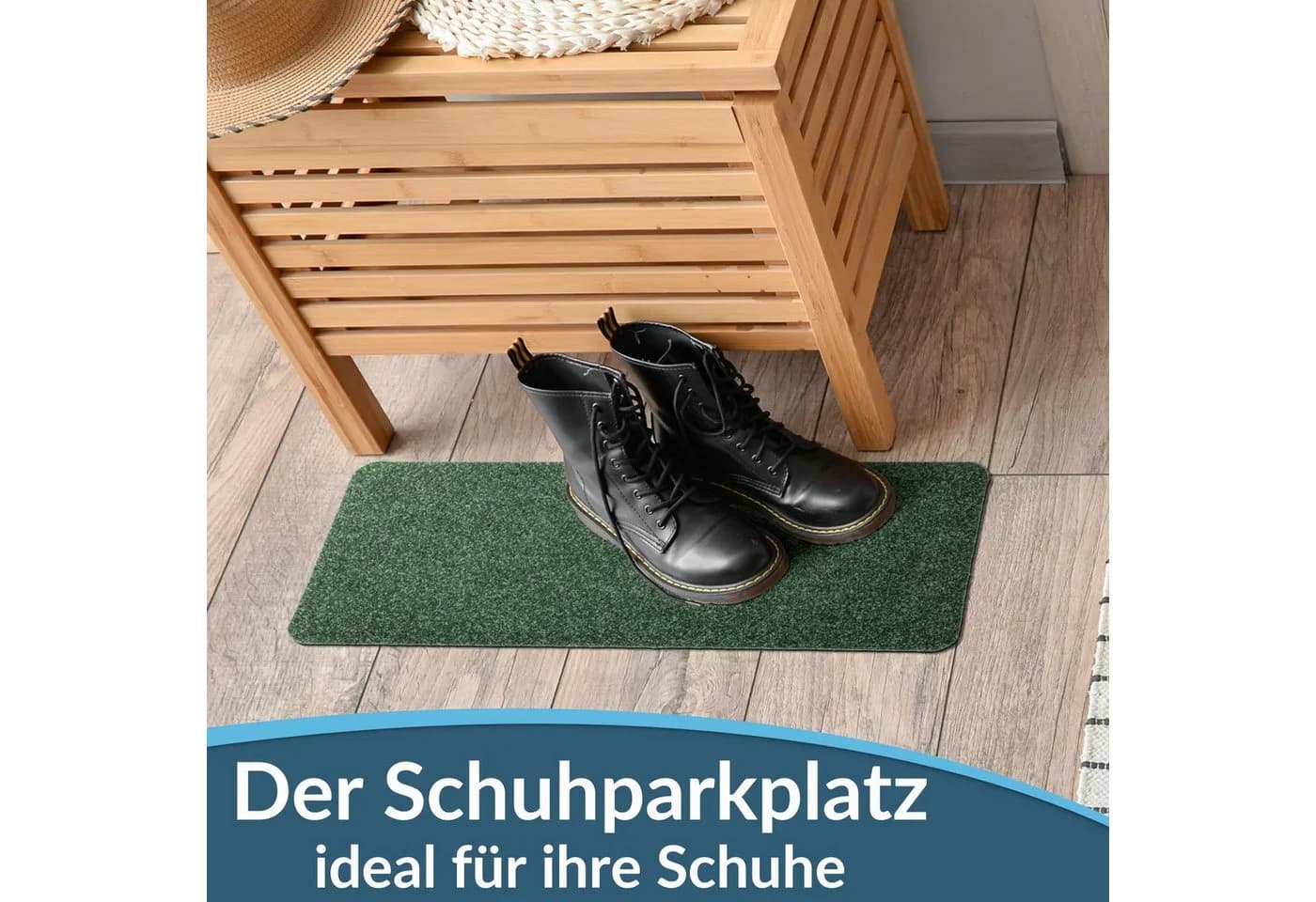 ANRO Schuhparkplatz Fußmatte Grün
