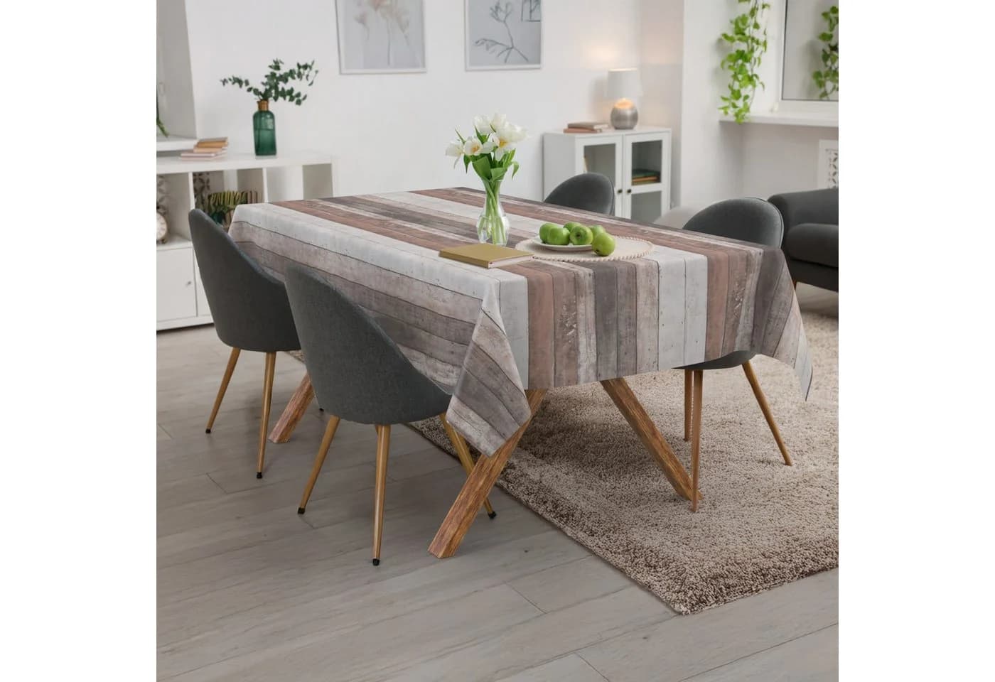 ANRO Tischdecke Wachstuch 3.0 abwischbar Rustikal Holz Vintage Natur 100x140cm
