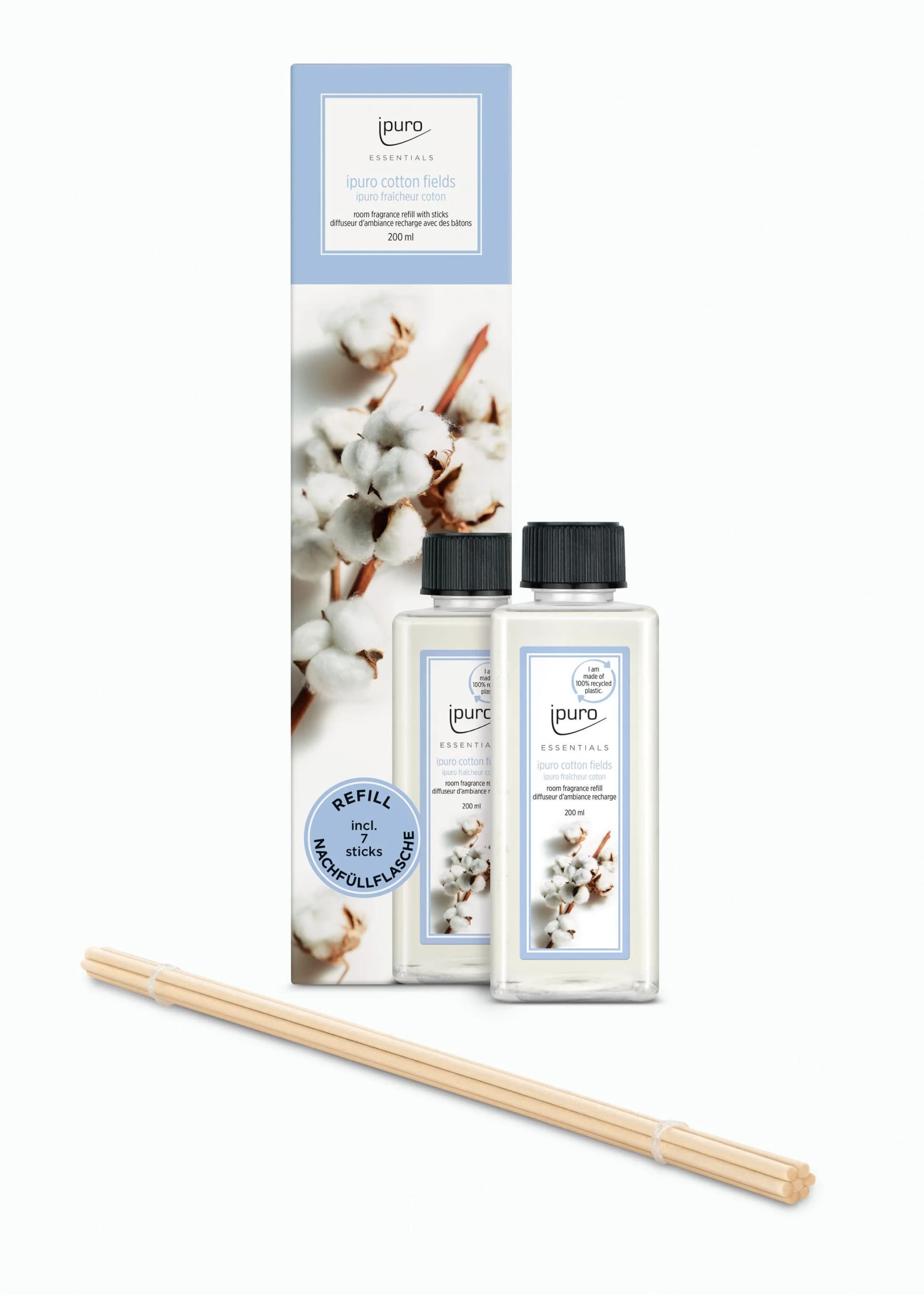 ipuro Raumduft Refill COTTON FIELDS Blau 200 ml