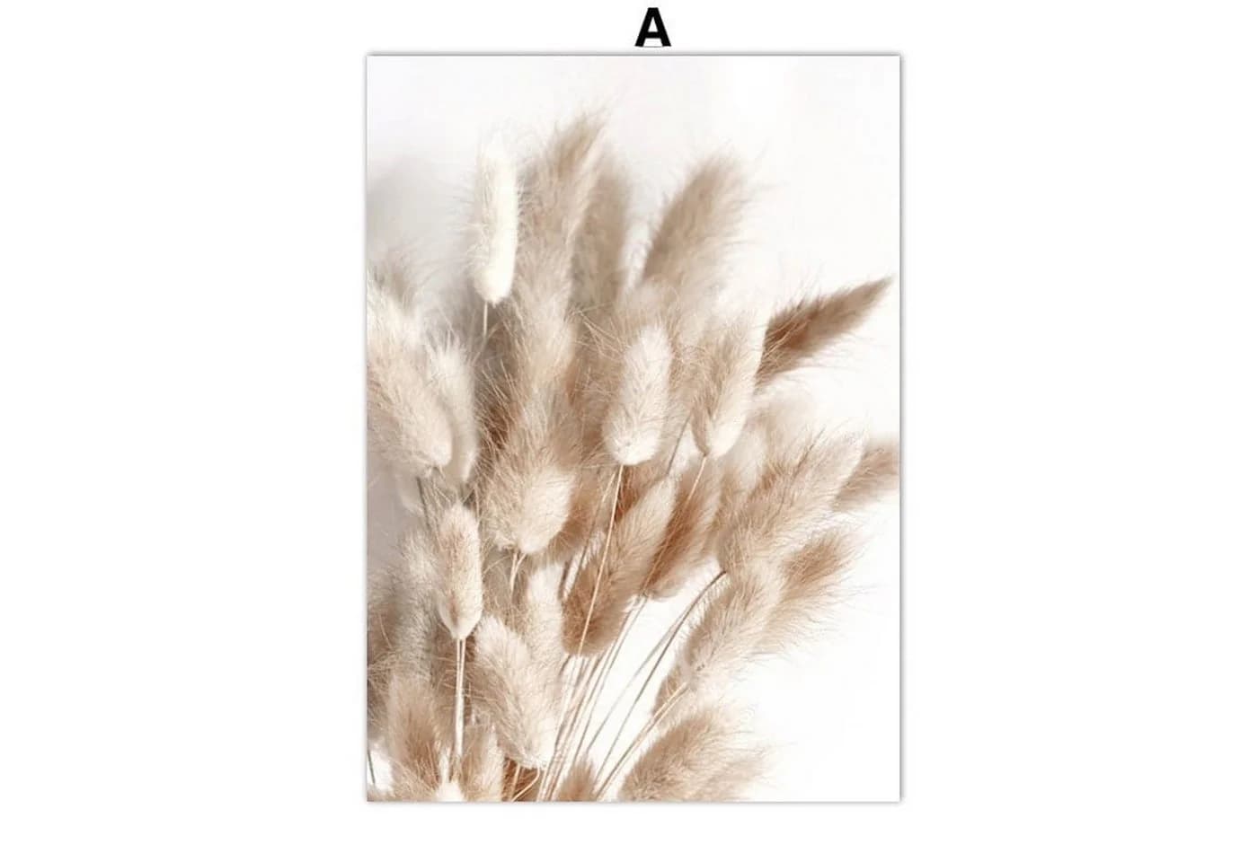 JUSTGOODMOOD Poster Pampasgras Beige Wandbild Baumwolle HD-Druck