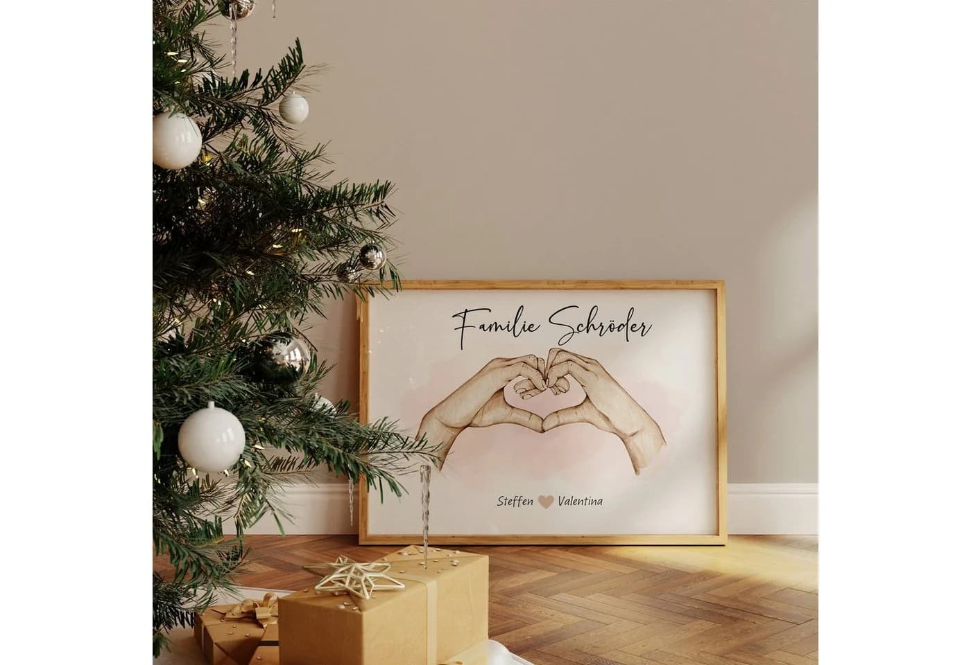 JUSTGOODMOOD Personalisiertes Poster Familie Baumwolle HD-Druck
