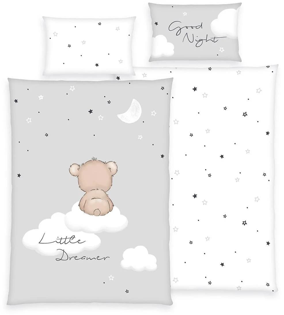 BABY BEST Babybettwäsche "Good Night" Bär Wendebettwäsche 100% Baumwolle