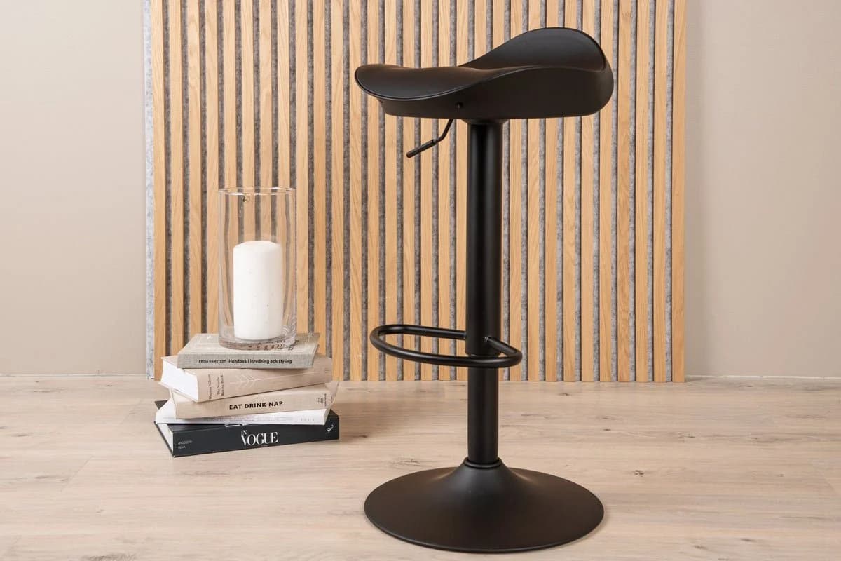 Luxusbetten24 Barhocker Adoro 2er Set Schwarz Stahl Kunststoff