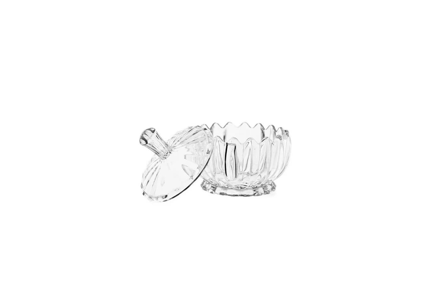 Almina Zuckerdose La Fiore Dolce Glas Transparent mit Deckel
