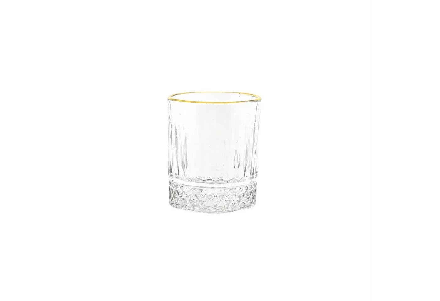 Almina Gläser-Set 6-tlg. Mini-Gläser Glas Goldumrandung