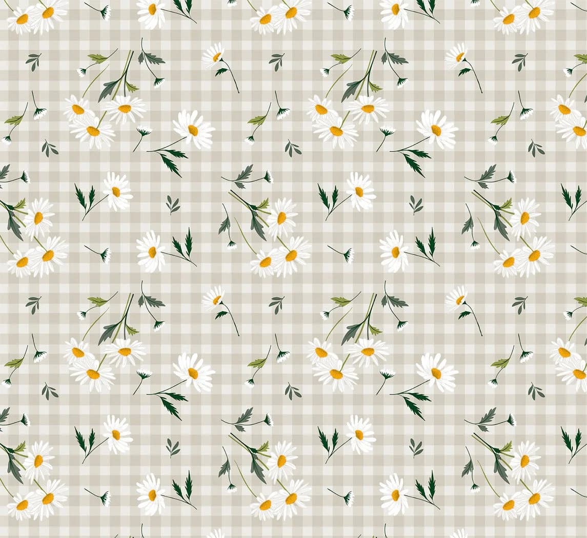 texpot Wachstuch-Tischdecke Kamille Blumen Motiv PVC abwischbar