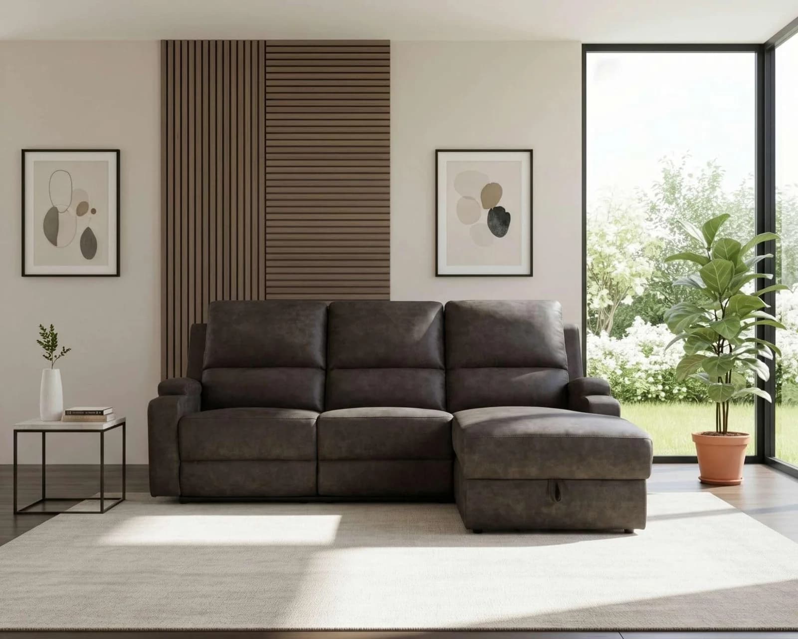 Ecksofa OTTO HOME NAPORI Microfaser Relaxfunktion anthrazit