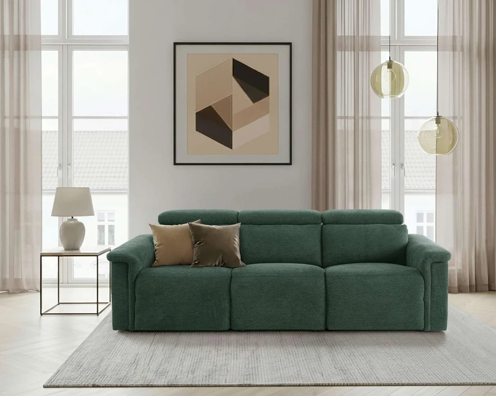 OTTO HOME 3-Sitzer Sofa LUND NEW Relaxfunktion Grün