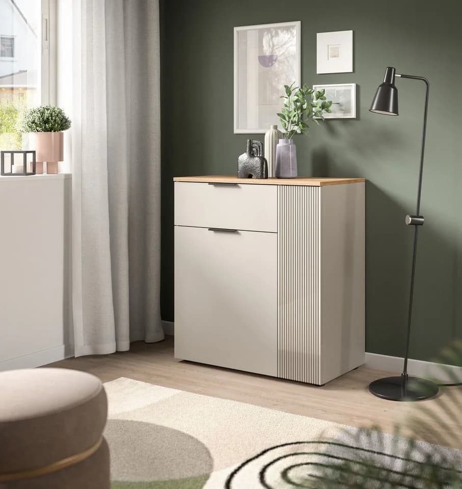 Home Affaire Kommode EDIL Beige Braun Holzwerkstoff