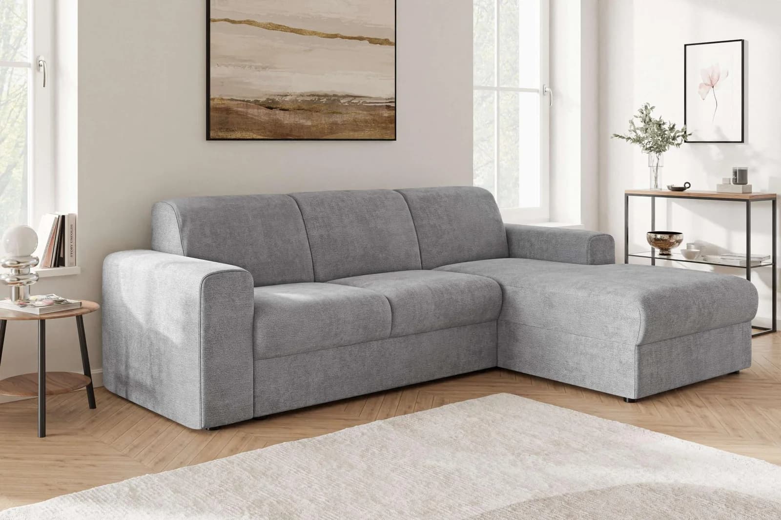 OTTO HOME Ecksofa BORNHOLM 2.0 L-Form grau mit Recamiere